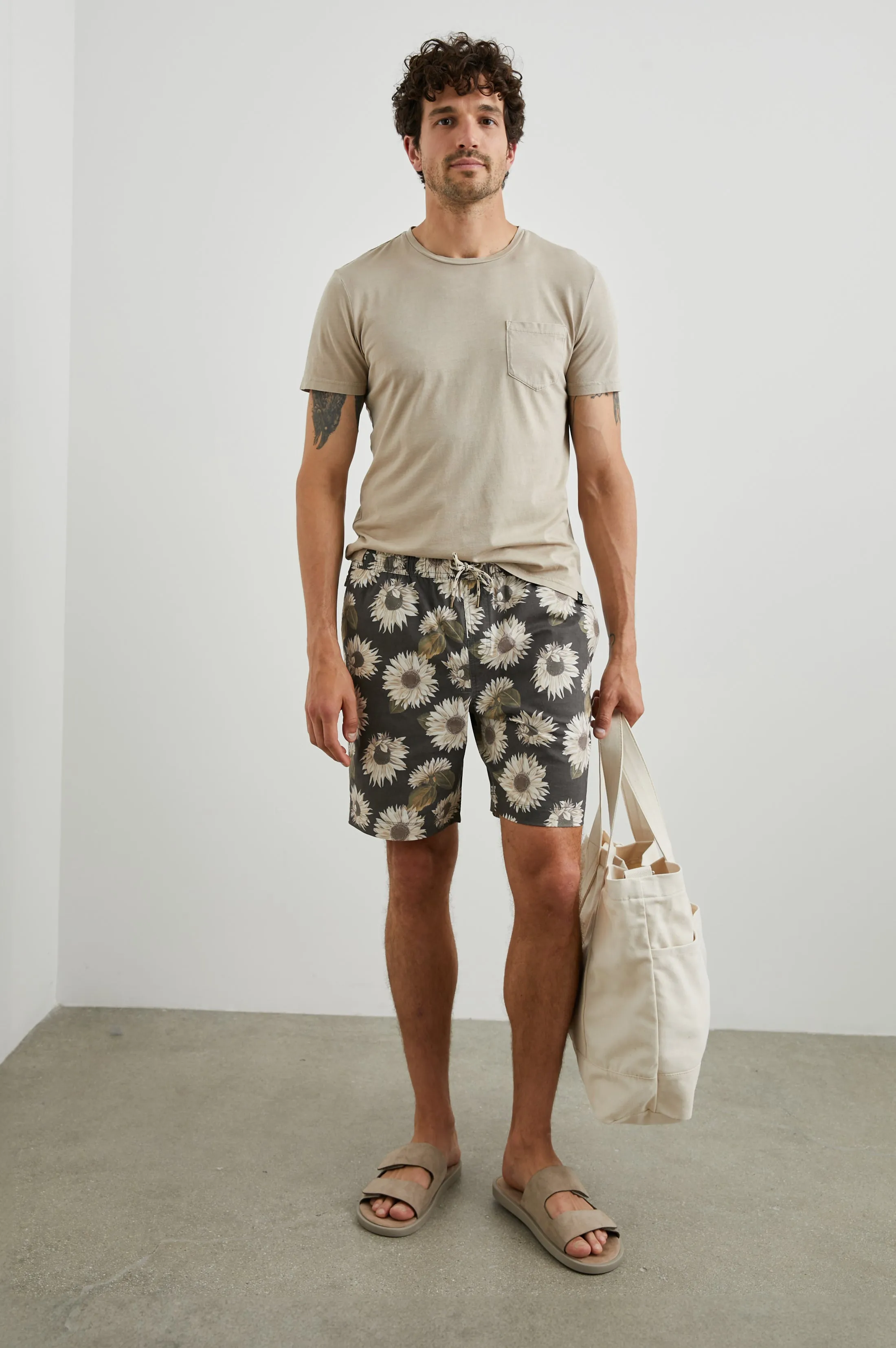 KIAN SWIM SHORT - SUNFLOWER TWIRL BARK sold by Rails product image thumbnail 3