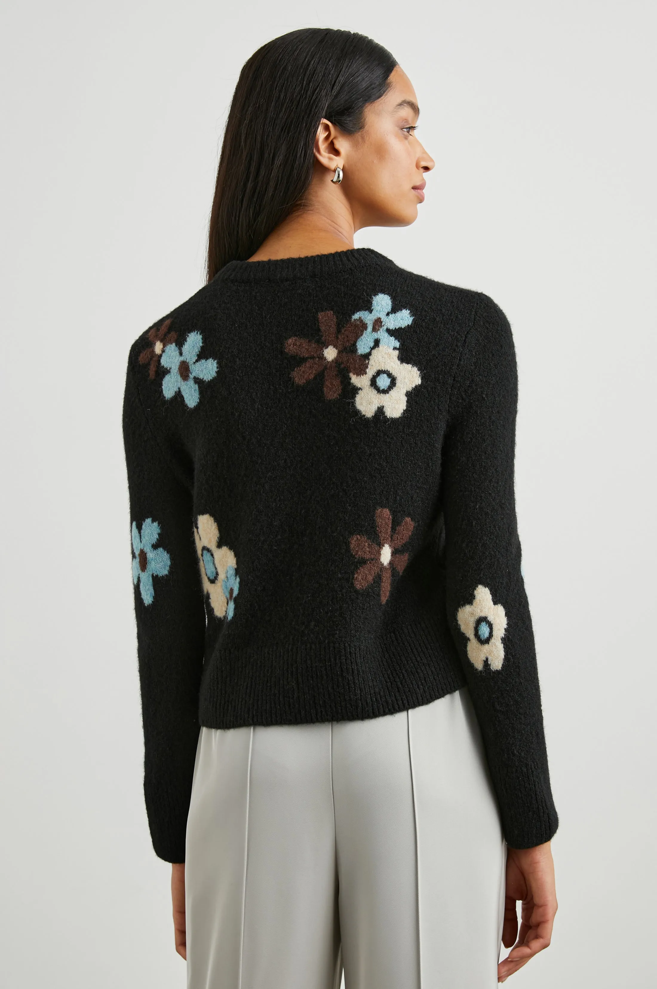 ANISE SWEATER - ONYX BLUE DAISIES sold by Rails product image thumbnail 4