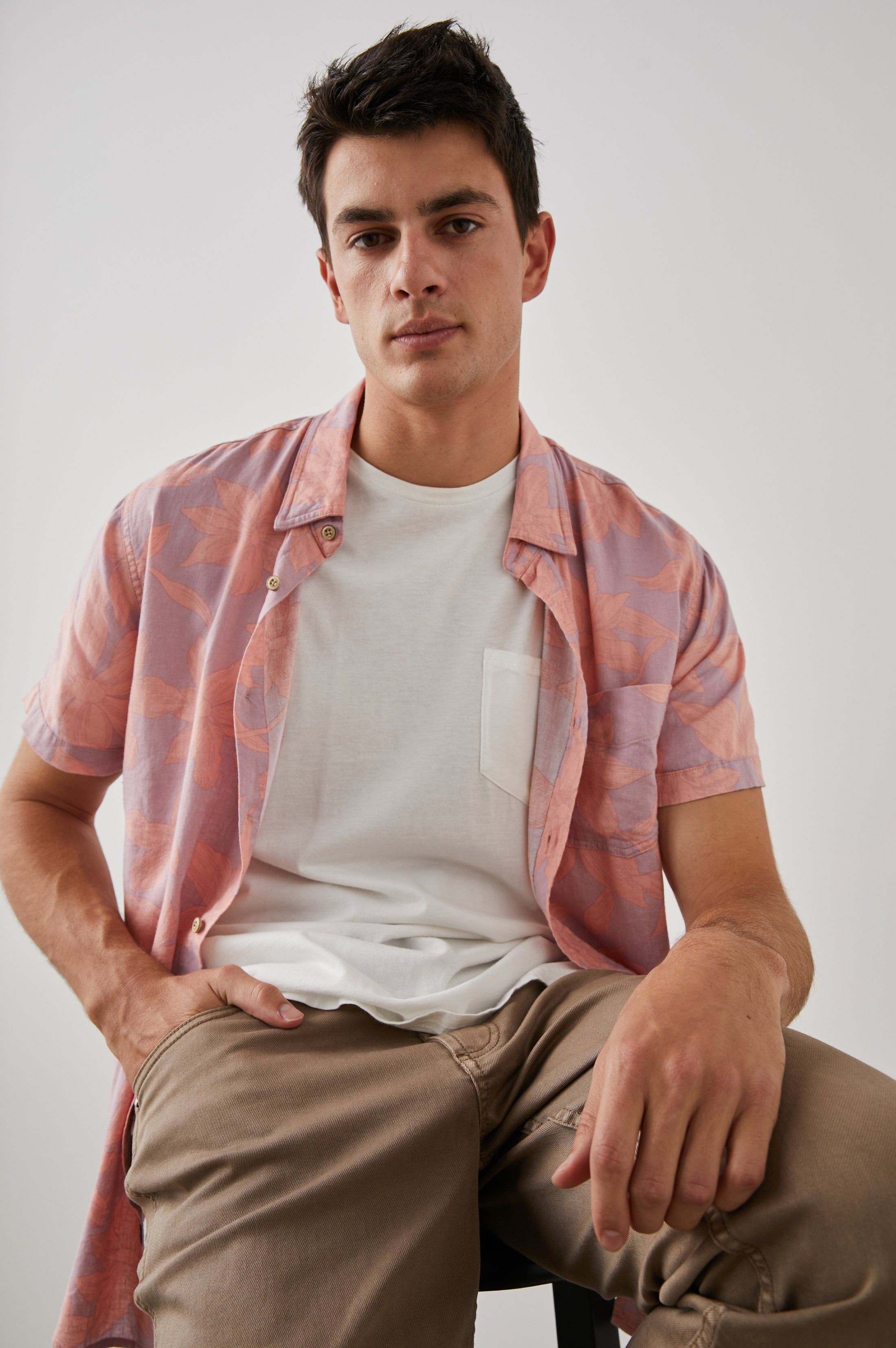 CARSON SHIRT - GARDEN SANDS FLAMINGO sold by Rails product image thumbnail 4