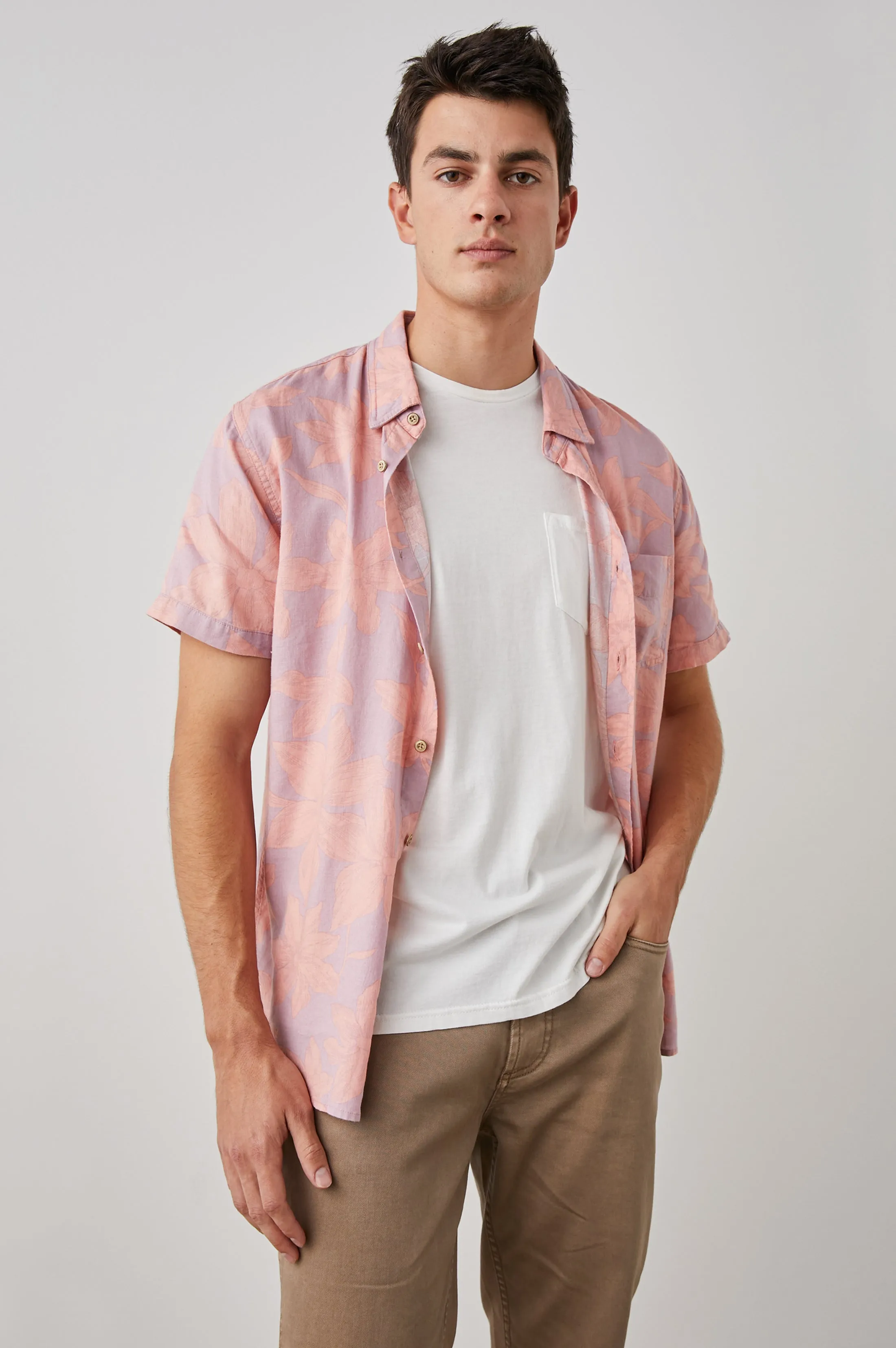 CARSON SHIRT - GARDEN SANDS FLAMINGO sold by Rails