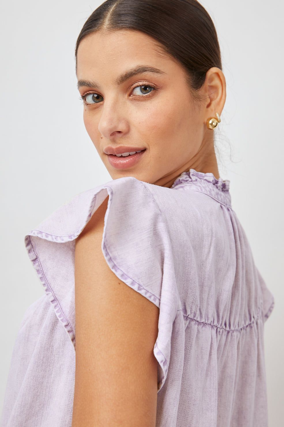RUTHIE TOP - LAVENDER ACID WASH sold by Rails product image thumbnail 4