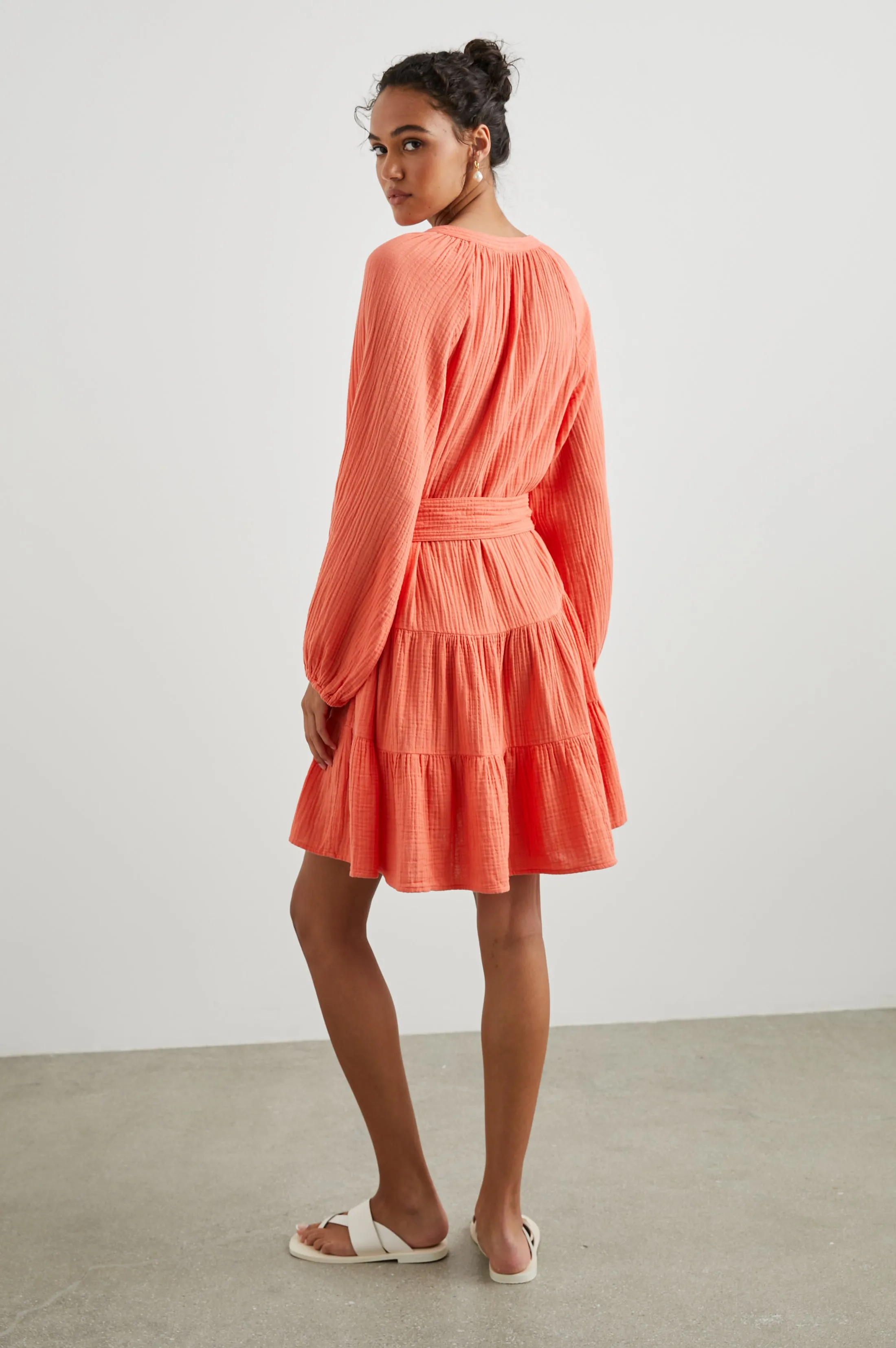 AURETA DRESS - PAPAYA sold by Rails product image thumbnail 5