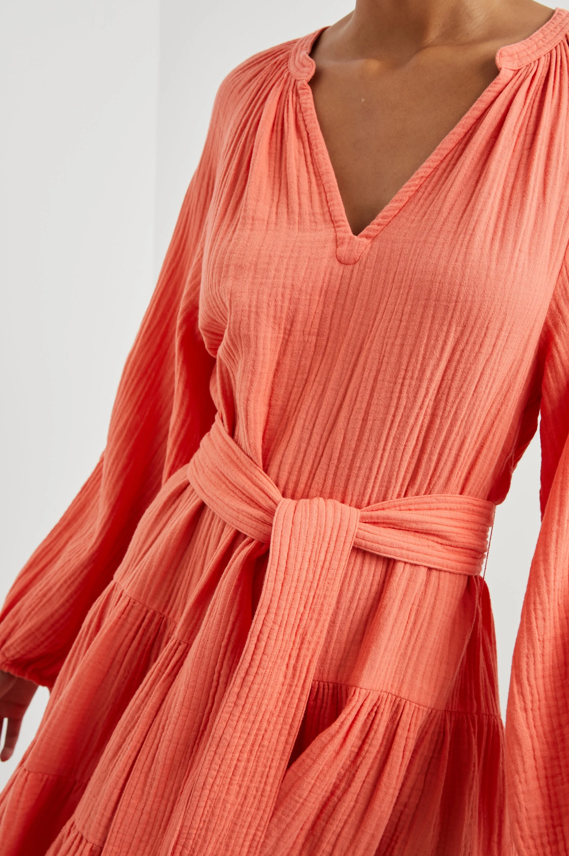 AURETA DRESS - PAPAYA sold by Rails product image thumbnail 2