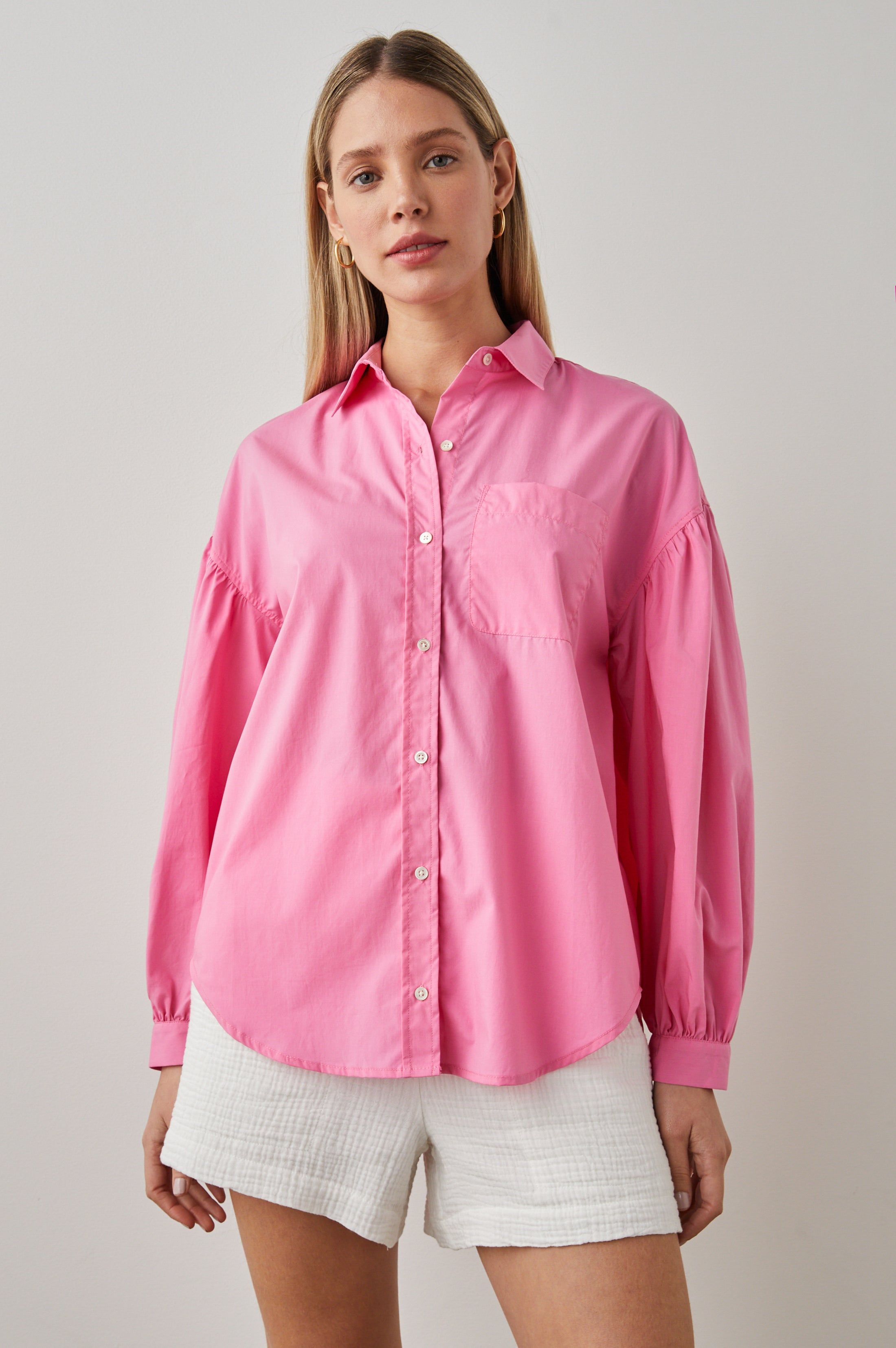 JANAE SHIRT - HOT PINK sold by Rails product image thumbnail 2