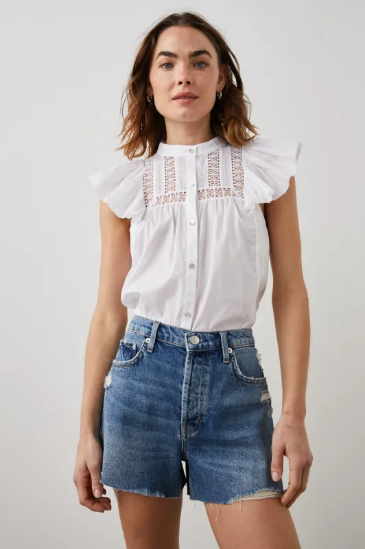LOUELLA TOP - BEACH WHITE sold by Rails