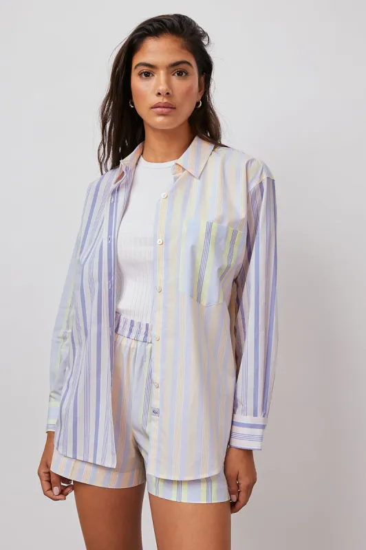 ARLO SHIRT - CITRUS MIXED STRIPE sold by Rails