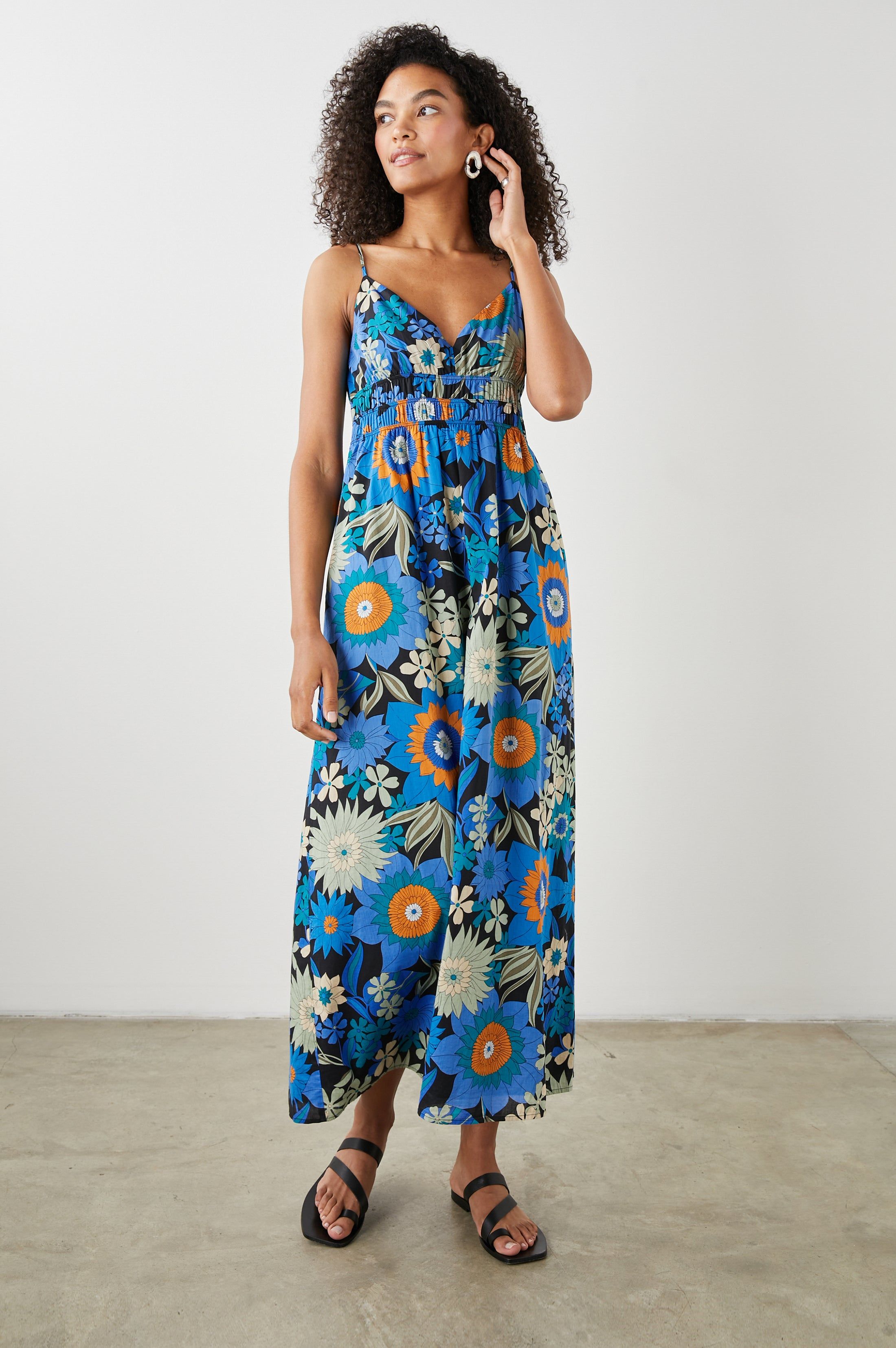 JUSTINE DRESS - AZUL WILDFLOWER sold by Rails