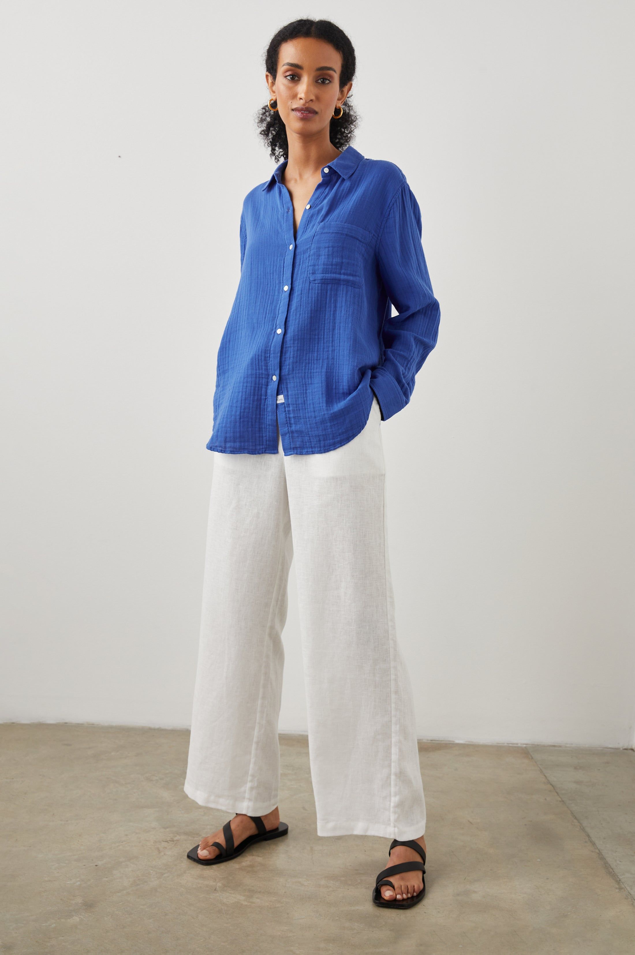 ELLIS SHIRT - COBALT sold by Rails product image thumbnail 5