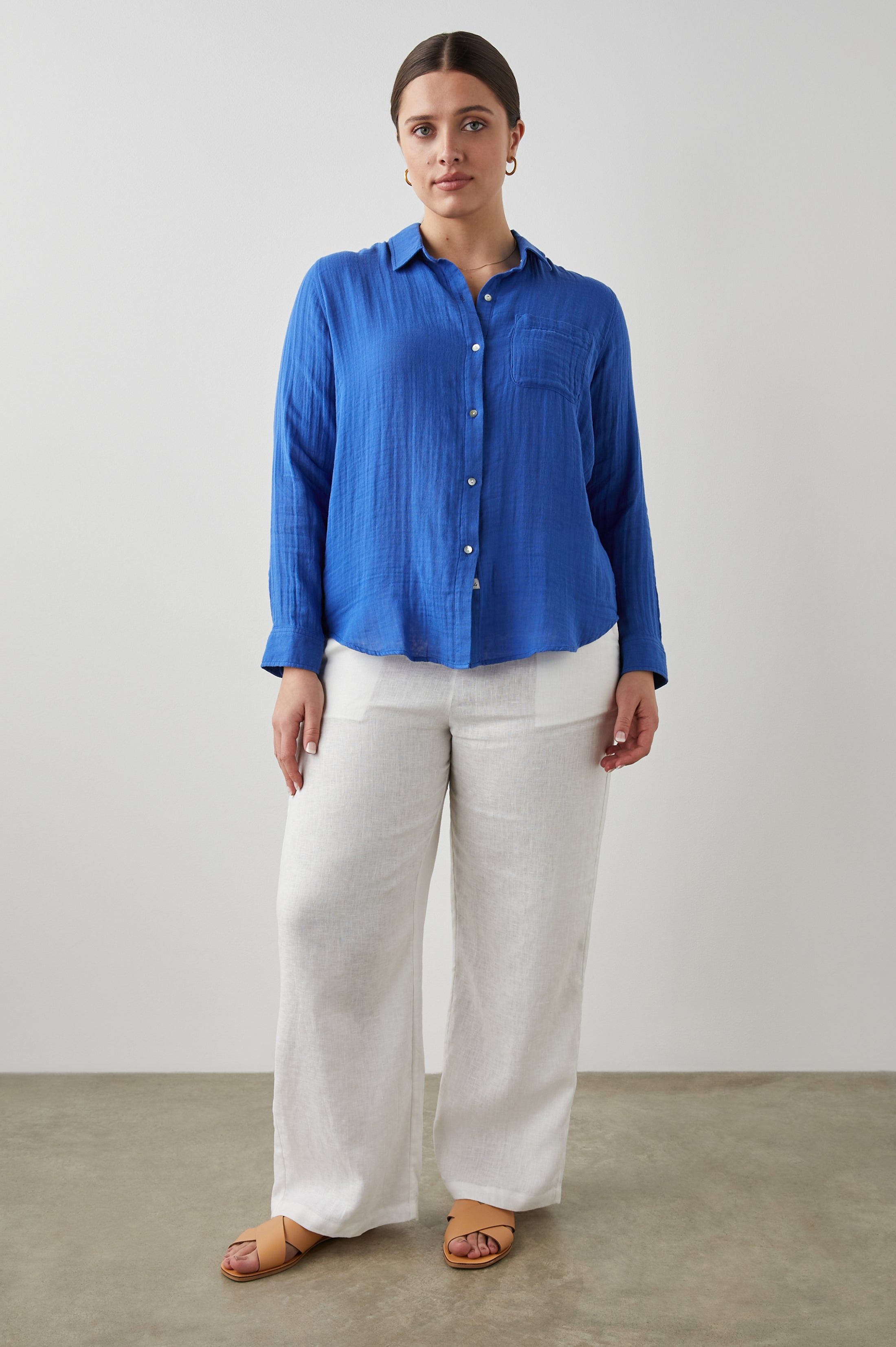ELLIS SHIRT - COBALT sold by Rails