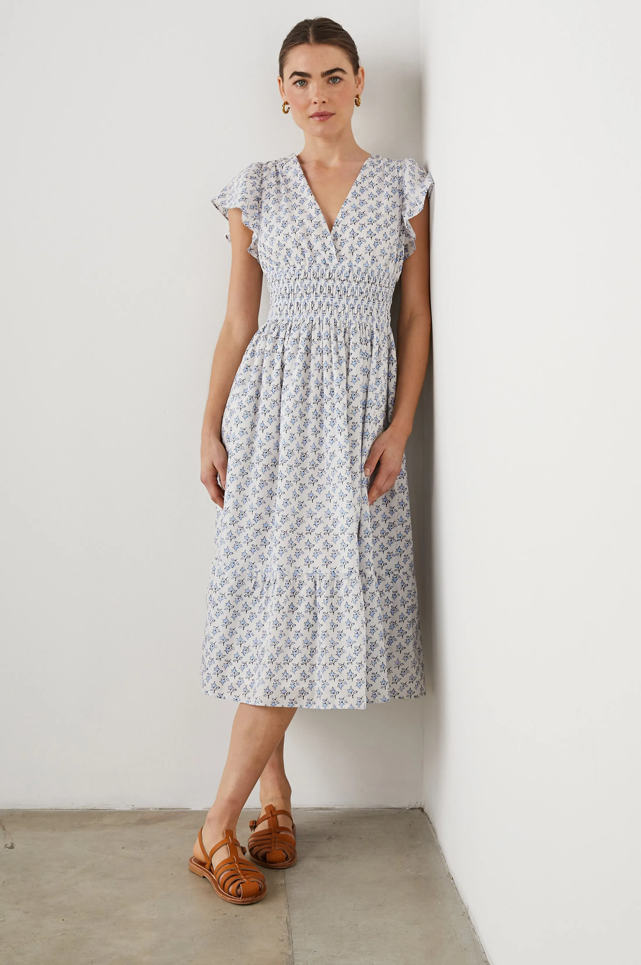SEONA DRESS - WHITE BLUE IVY sold by Rails product image thumbnail 3
