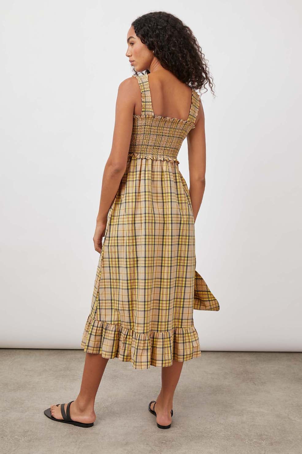 RUMI DRESS - SUNFLOWER PLAID sold by Rails product image thumbnail 4