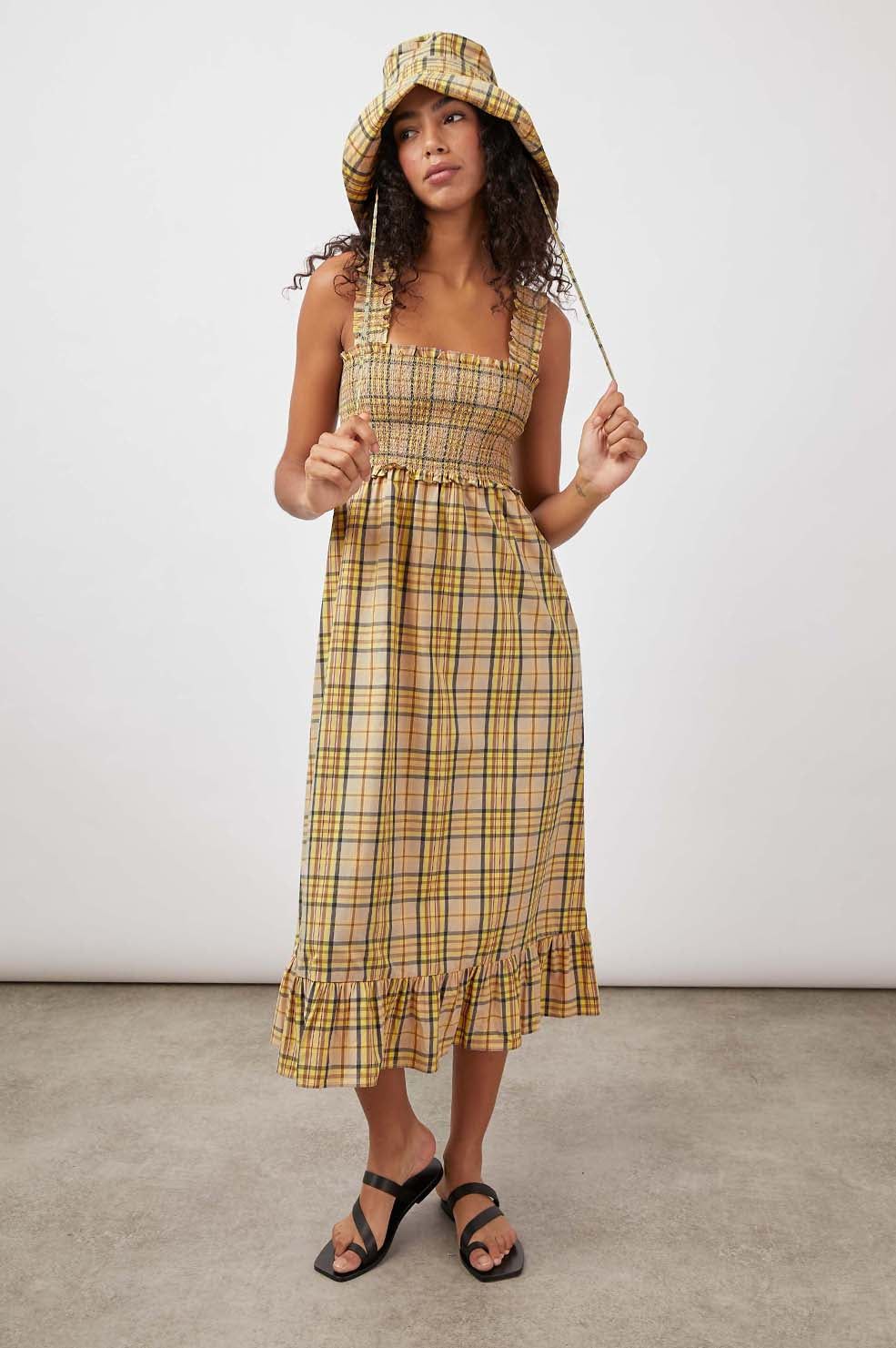 RUMI DRESS - SUNFLOWER PLAID sold by Rails product image thumbnail 3