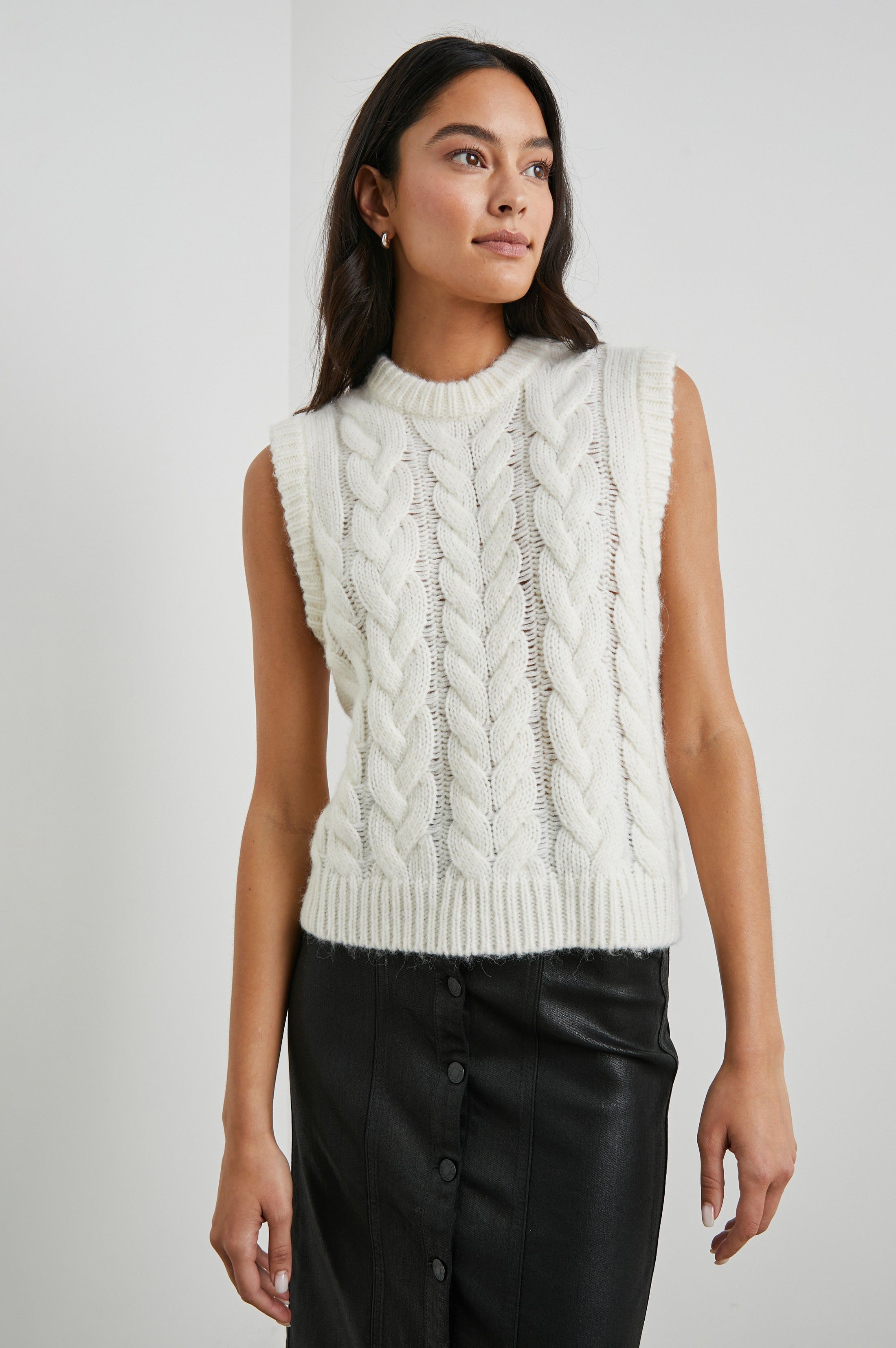 ALEXIS SWEATER VEST - IVORY sold by Rails