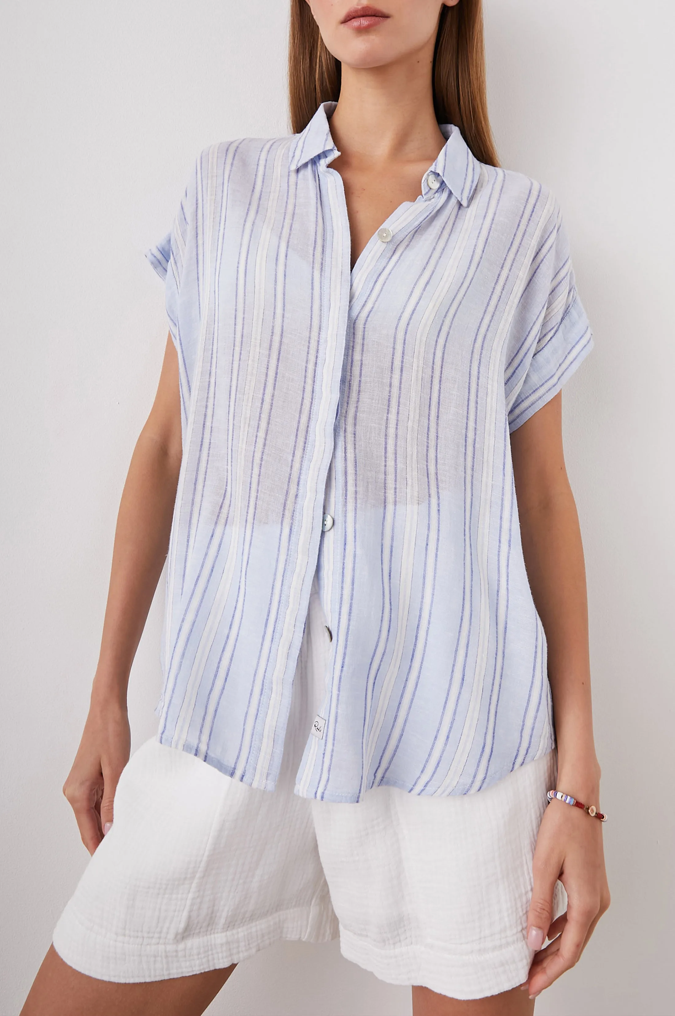 JAMIE SHIRT - NAPOLI STRIPE sold by Rails