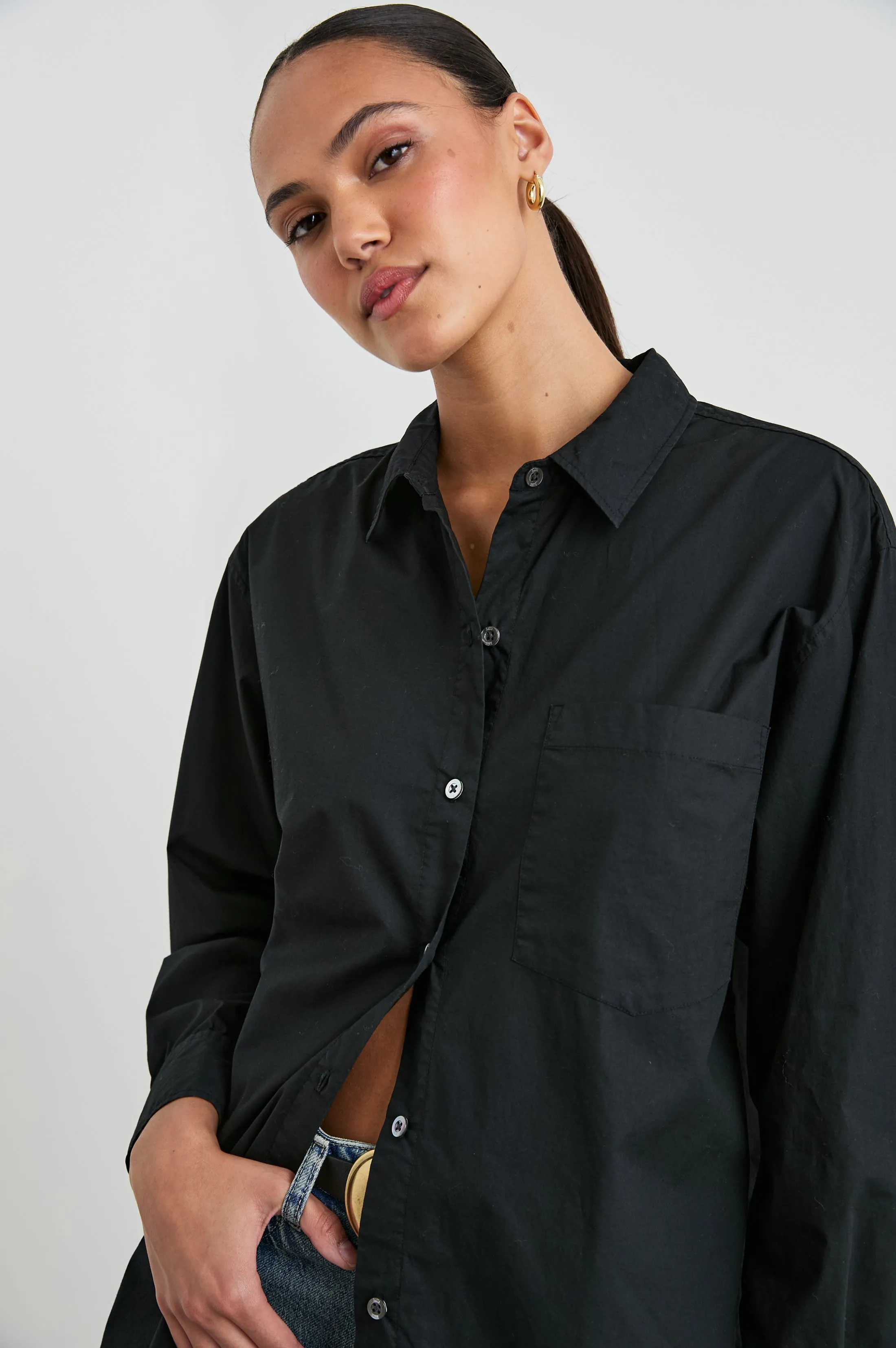 ELSA SHIRT - BLACK sold by Rails product image thumbnail 2