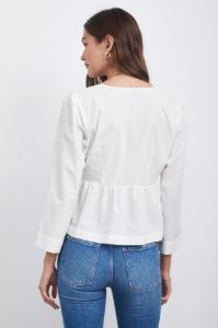 NOELLA TOP - WHITE sold by Rails