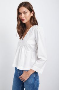 NOELLA TOP - WHITE sold by Rails