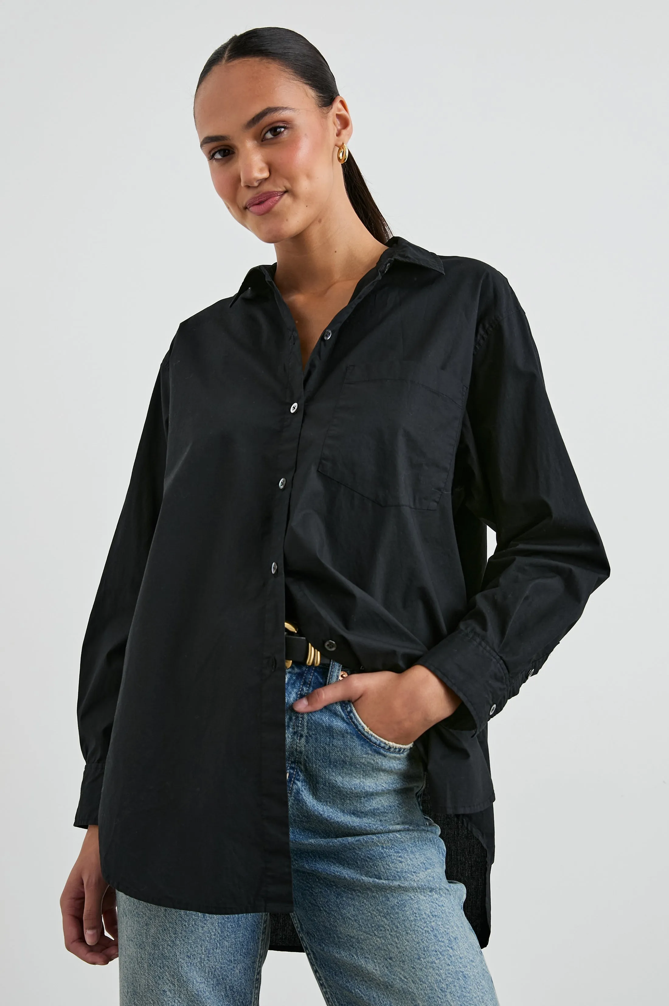 ELSA SHIRT - BLACK sold by Rails product image thumbnail 3
