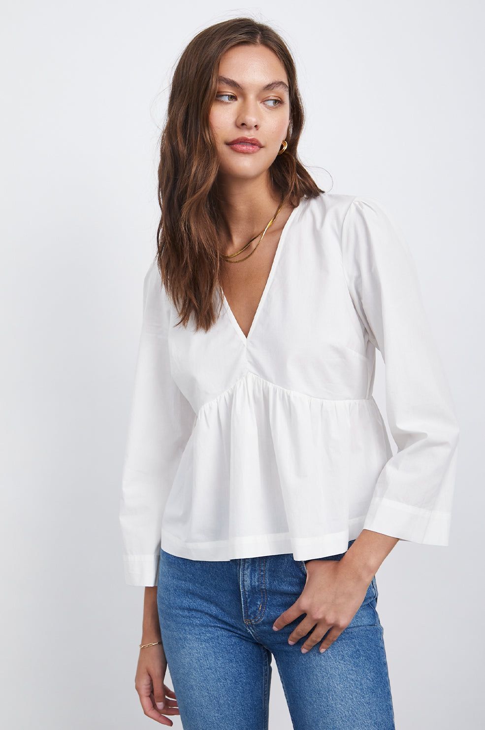 NOELLA TOP - WHITE sold by Rails