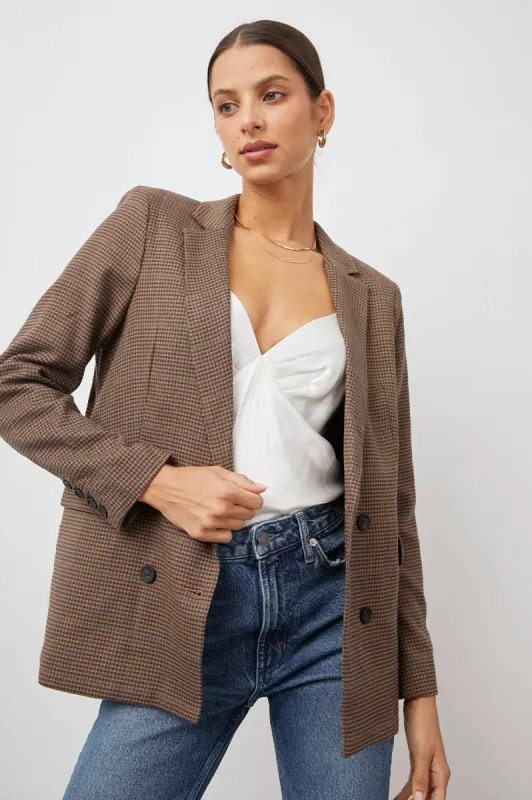 JAC BLAZER - CAMEL HOUNDSTOOTH sold by Rails