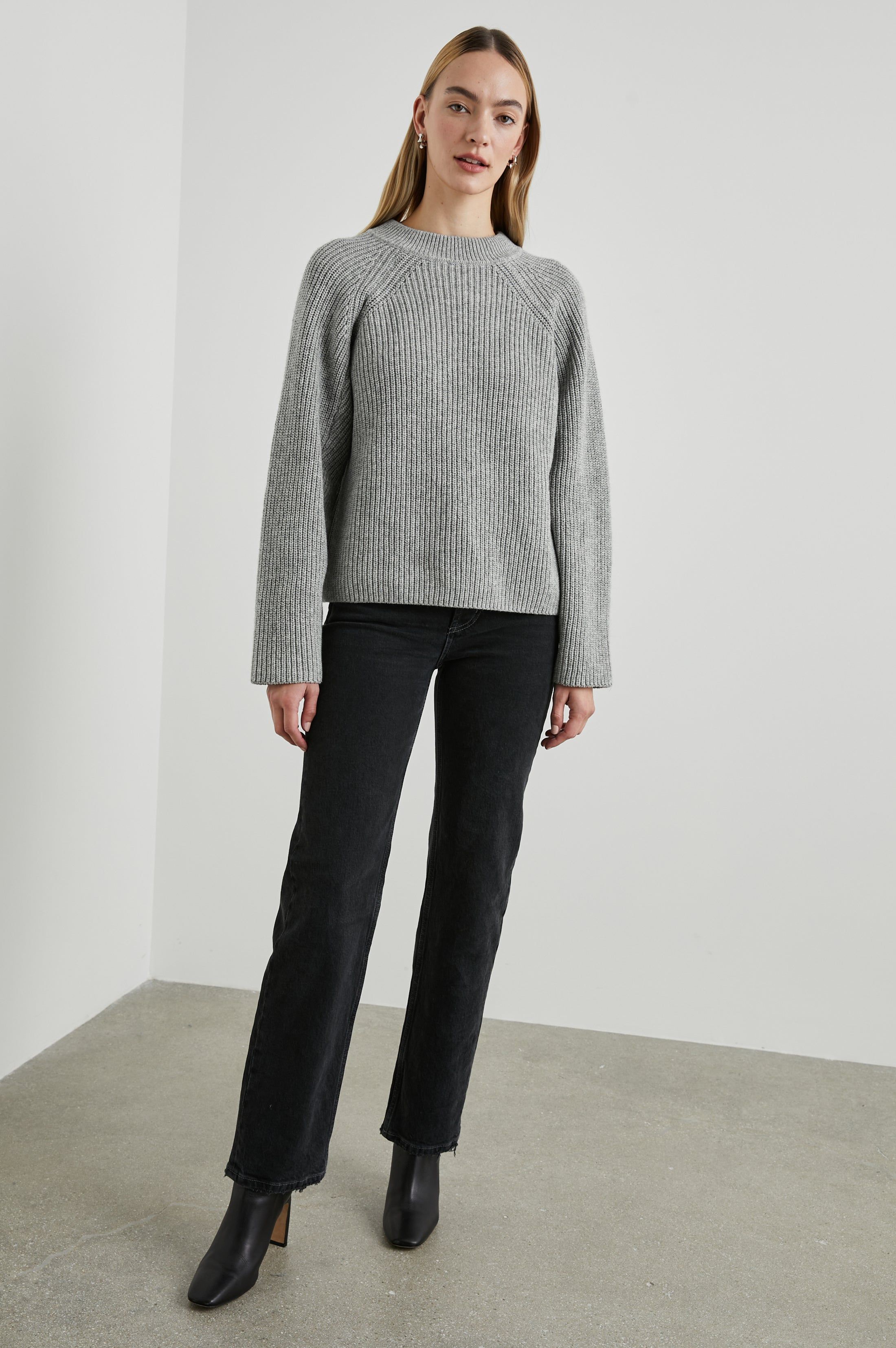 RITA SWEATER - HEATHER GREY sold by Rails product image thumbnail 3