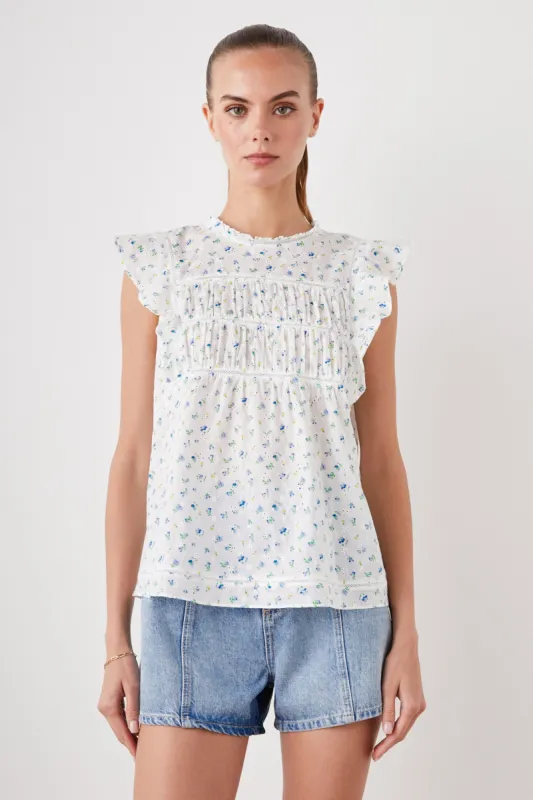 FILOMENA TOP - BLUEBELL EYELET sold by Rails