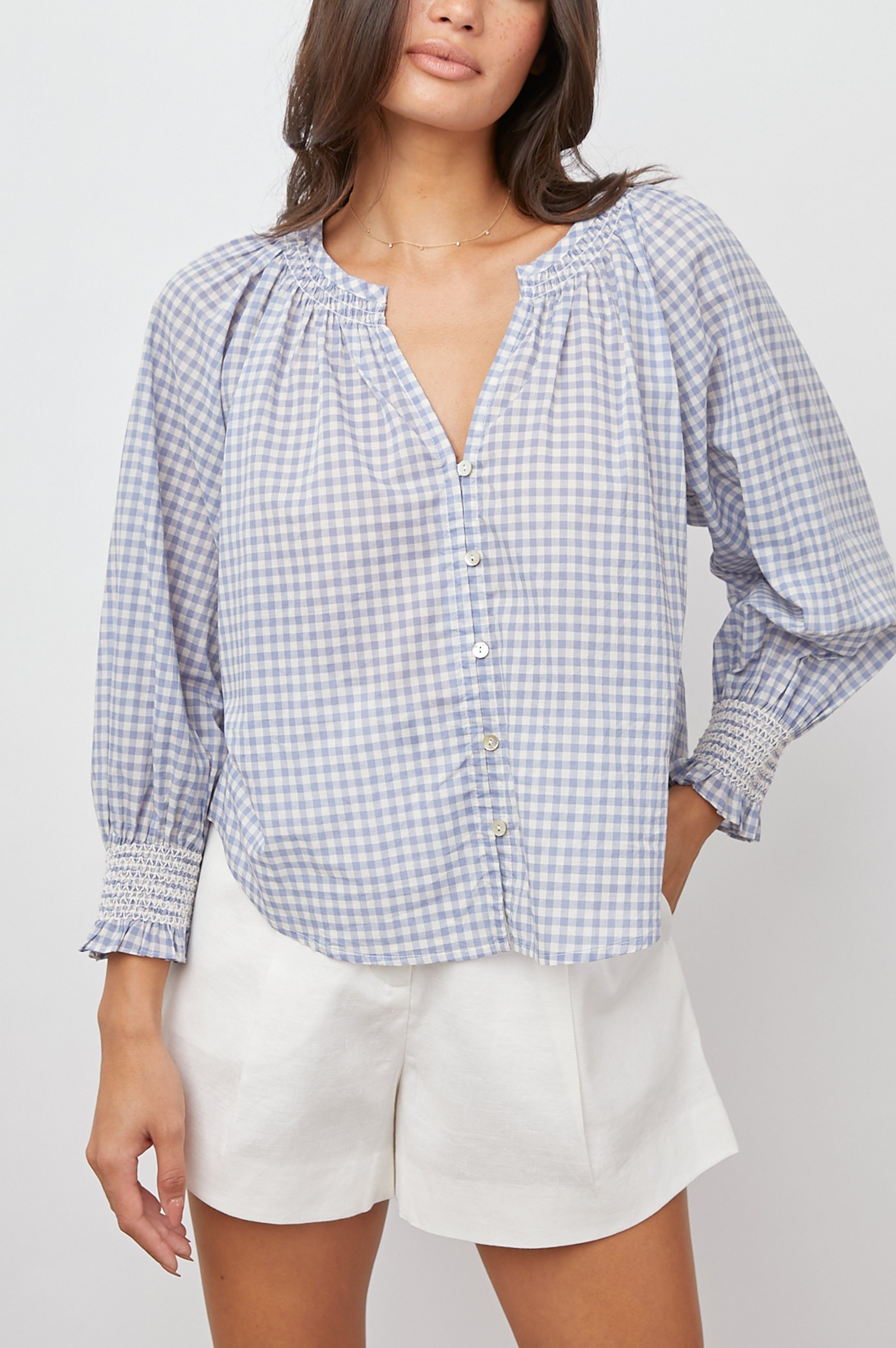 MARIAH TOP - CAROLINA GINGHAM sold by Rails