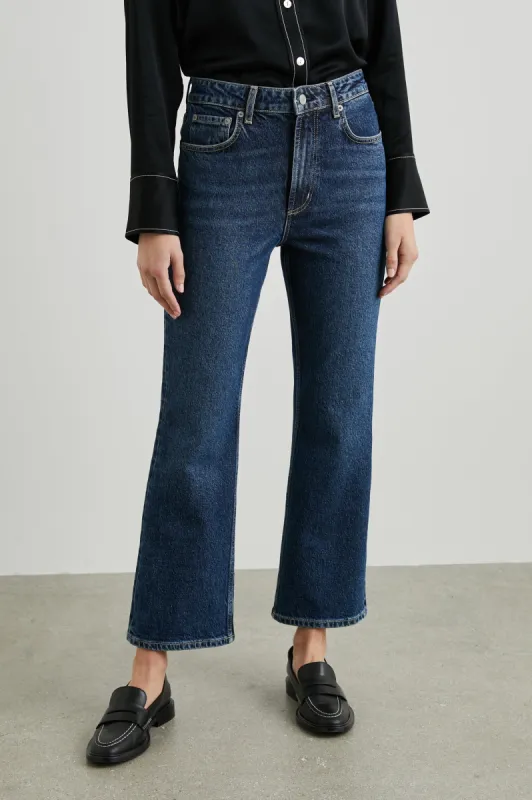 SUNSET CROP SLIM BOOT - COLLEGIATE BLUE made by Rails