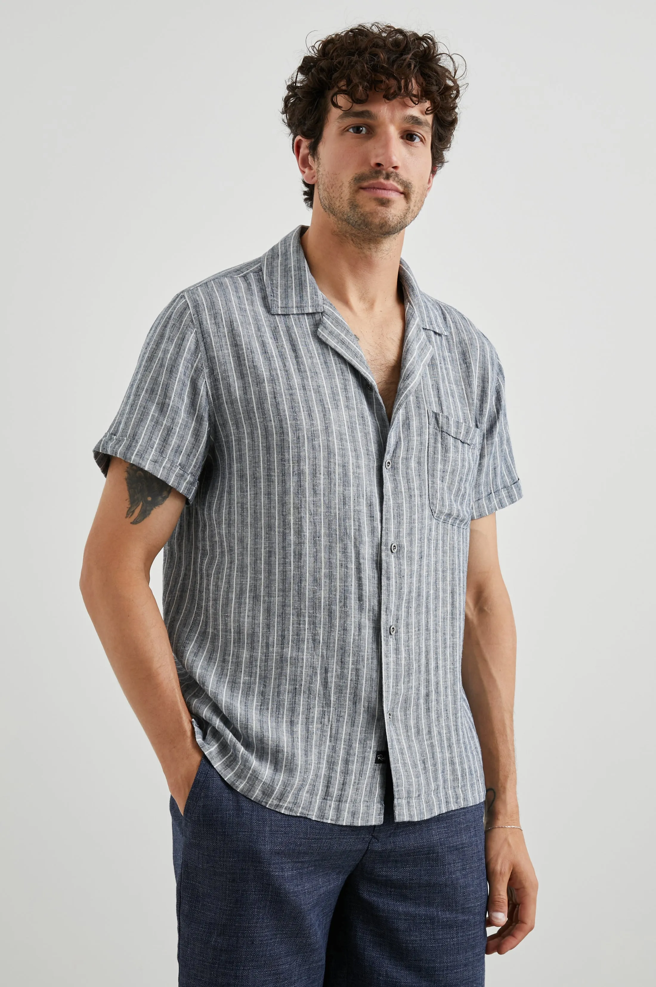 WAIMEA SHIRT - OCEAN MIST STRIPE sold by Rails product image thumbnail 3
