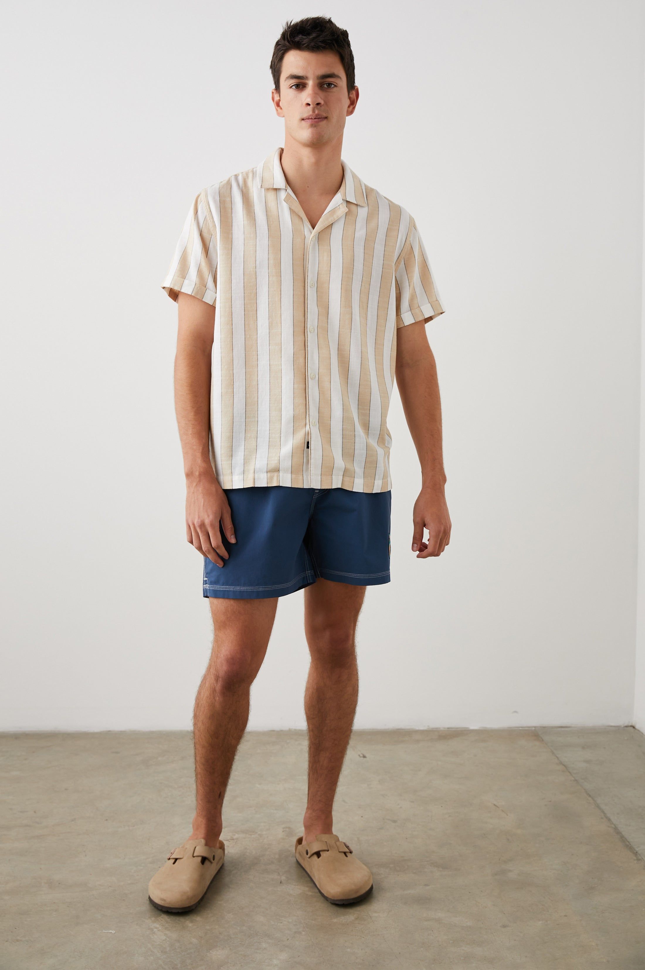 AMALFI SHIRT - CHICKPEA IVORY STRIPE sold by Rails product image thumbnail 3