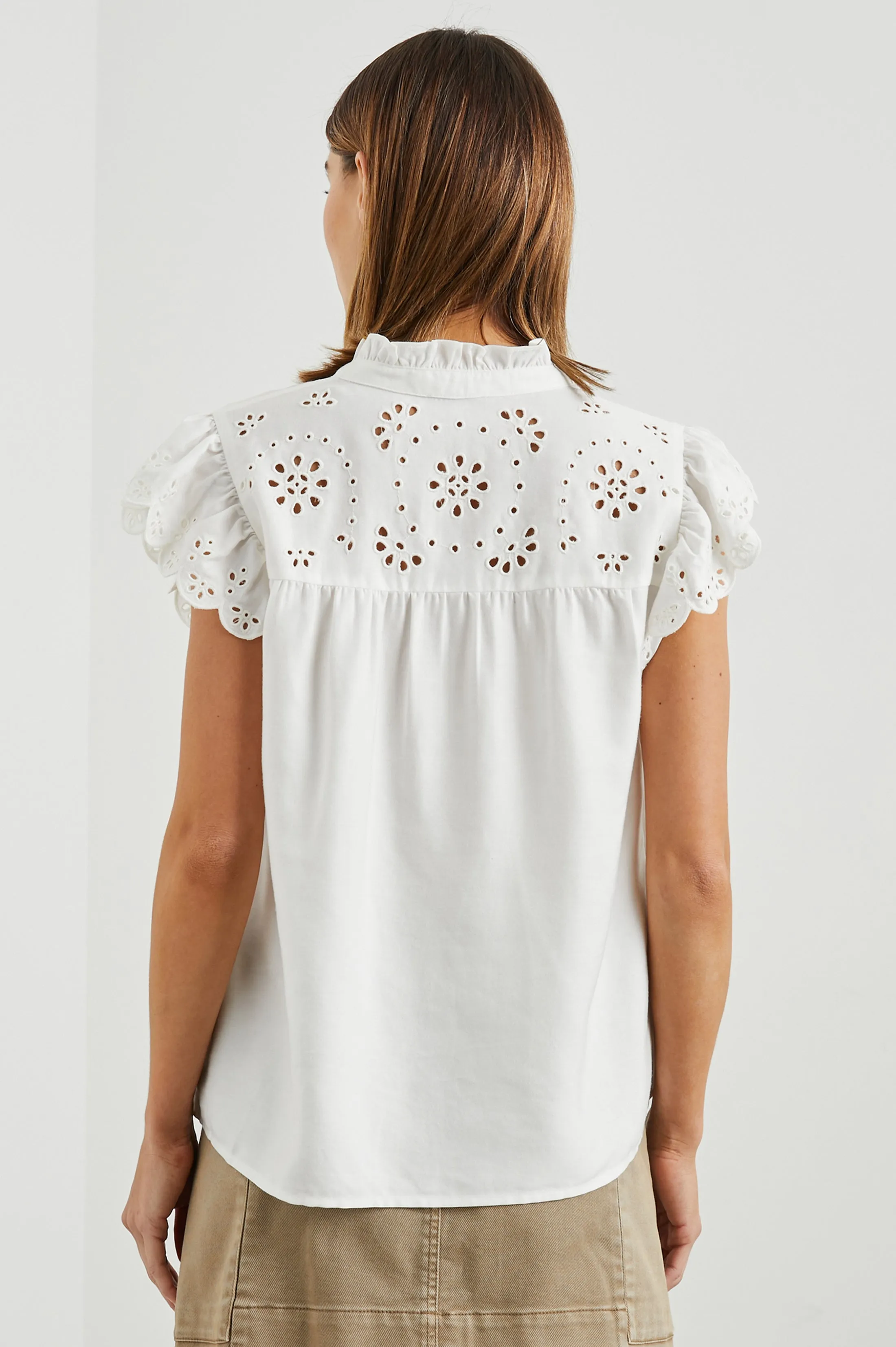 MARLENE TOP - WHITE DENIM sold by Rails product image thumbnail 4