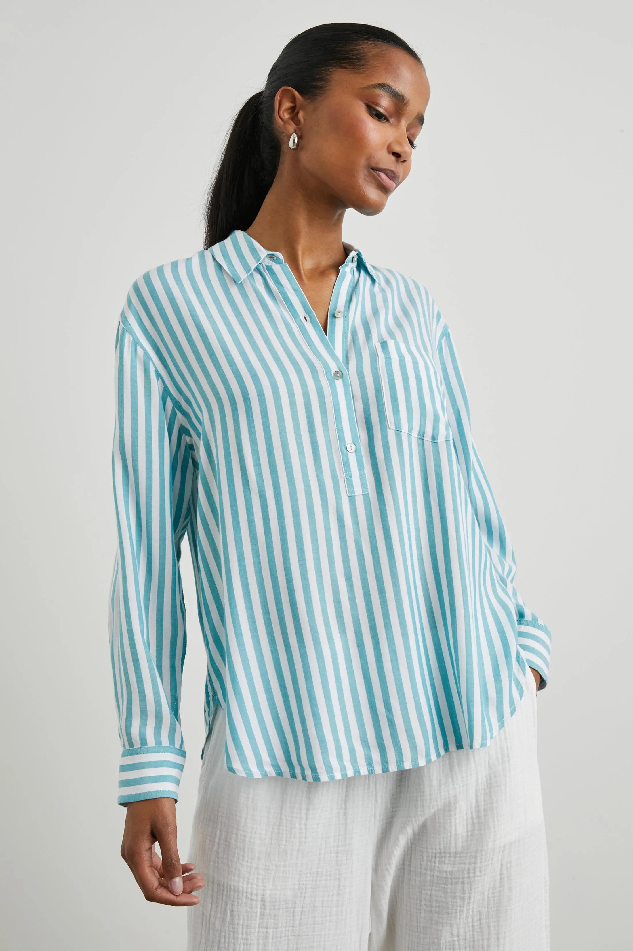 ELLE SHIRT - SALTAN STRIPE sold by Rails product image thumbnail 4
