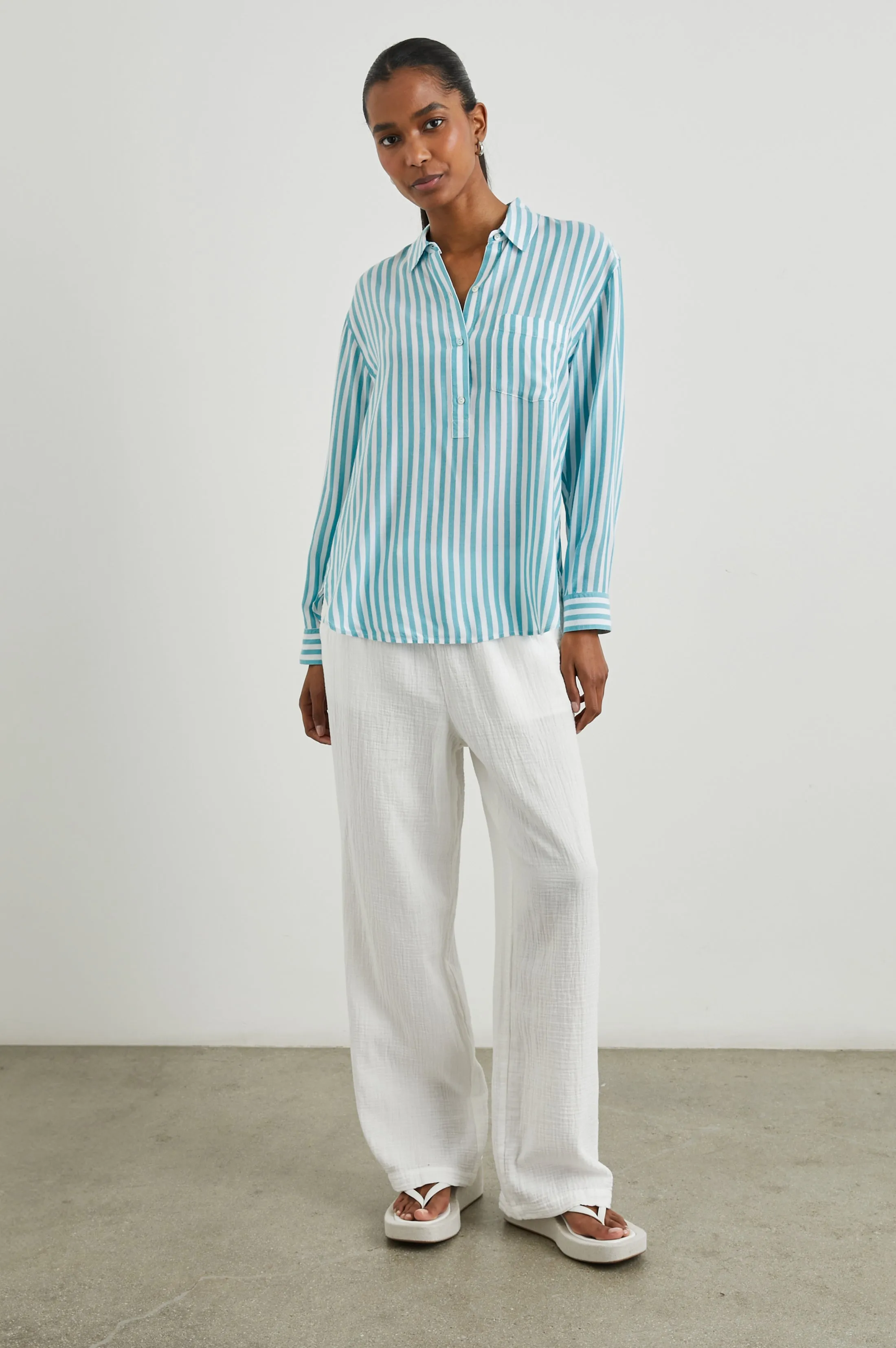 ELLE SHIRT - SALTAN STRIPE sold by Rails product image thumbnail 3