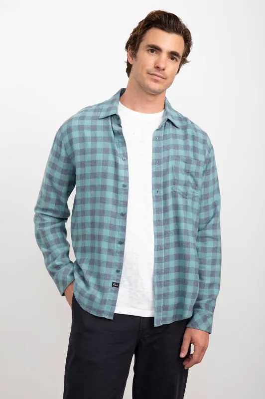 LENNOX SHIRT - DUSK SAGE MELANGE sold by Rails