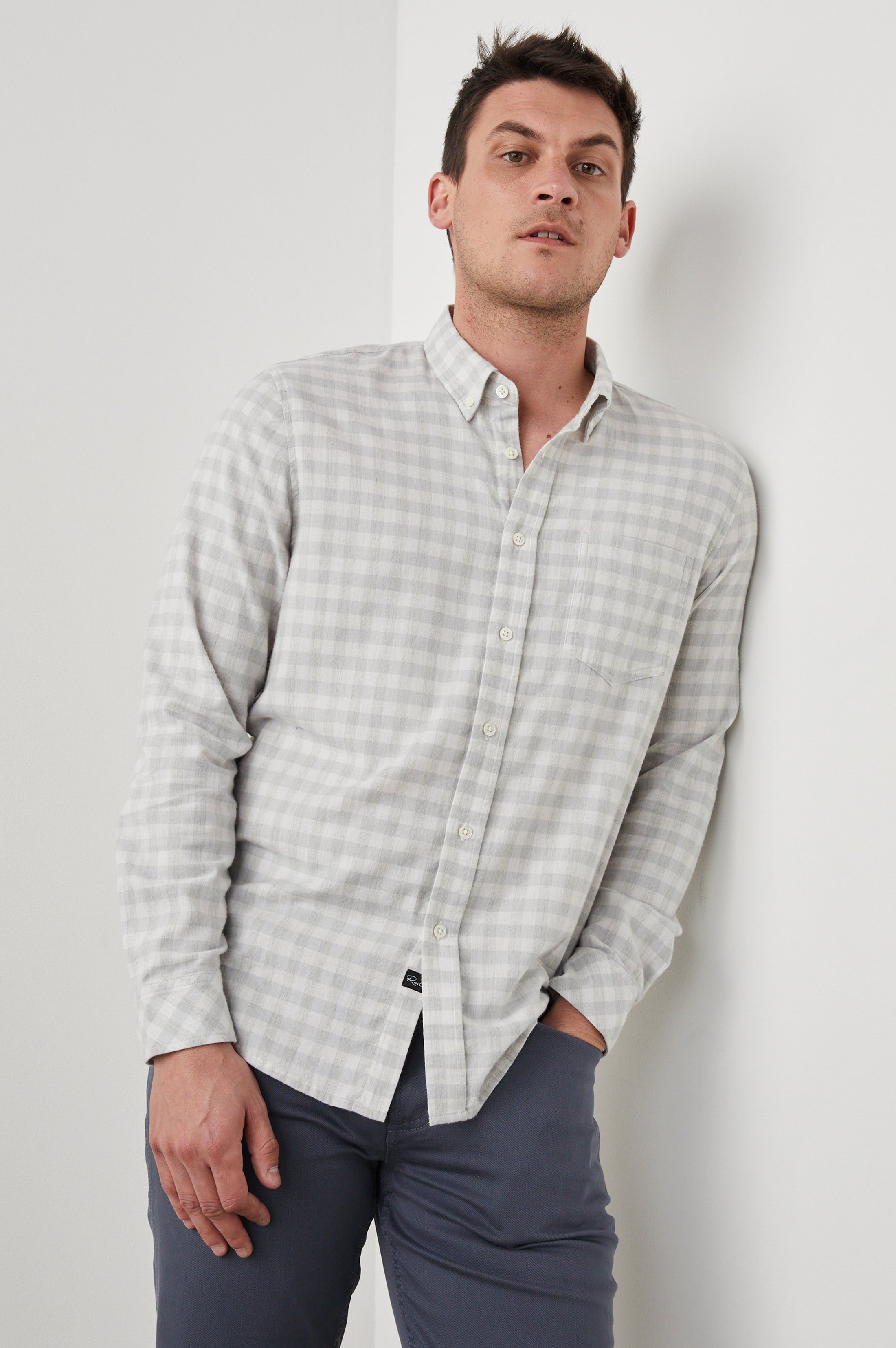 REID SHIRT - ALLOY WHITE MELANGE sold by Rails product image thumbnail 4