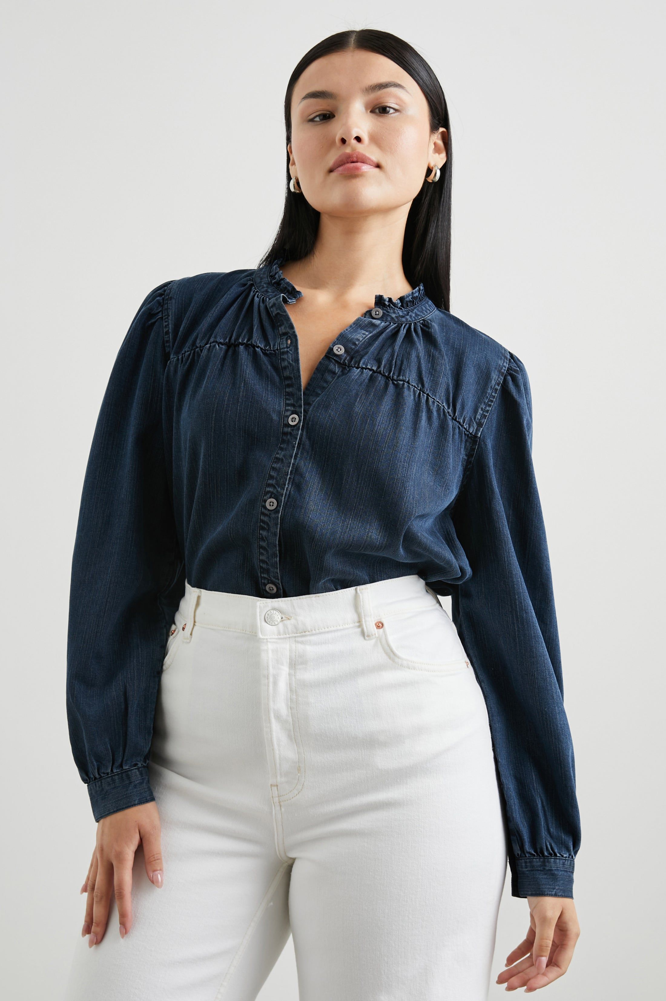 CAMILLE TOP - DARK VINTAGE WASH sold by Rails