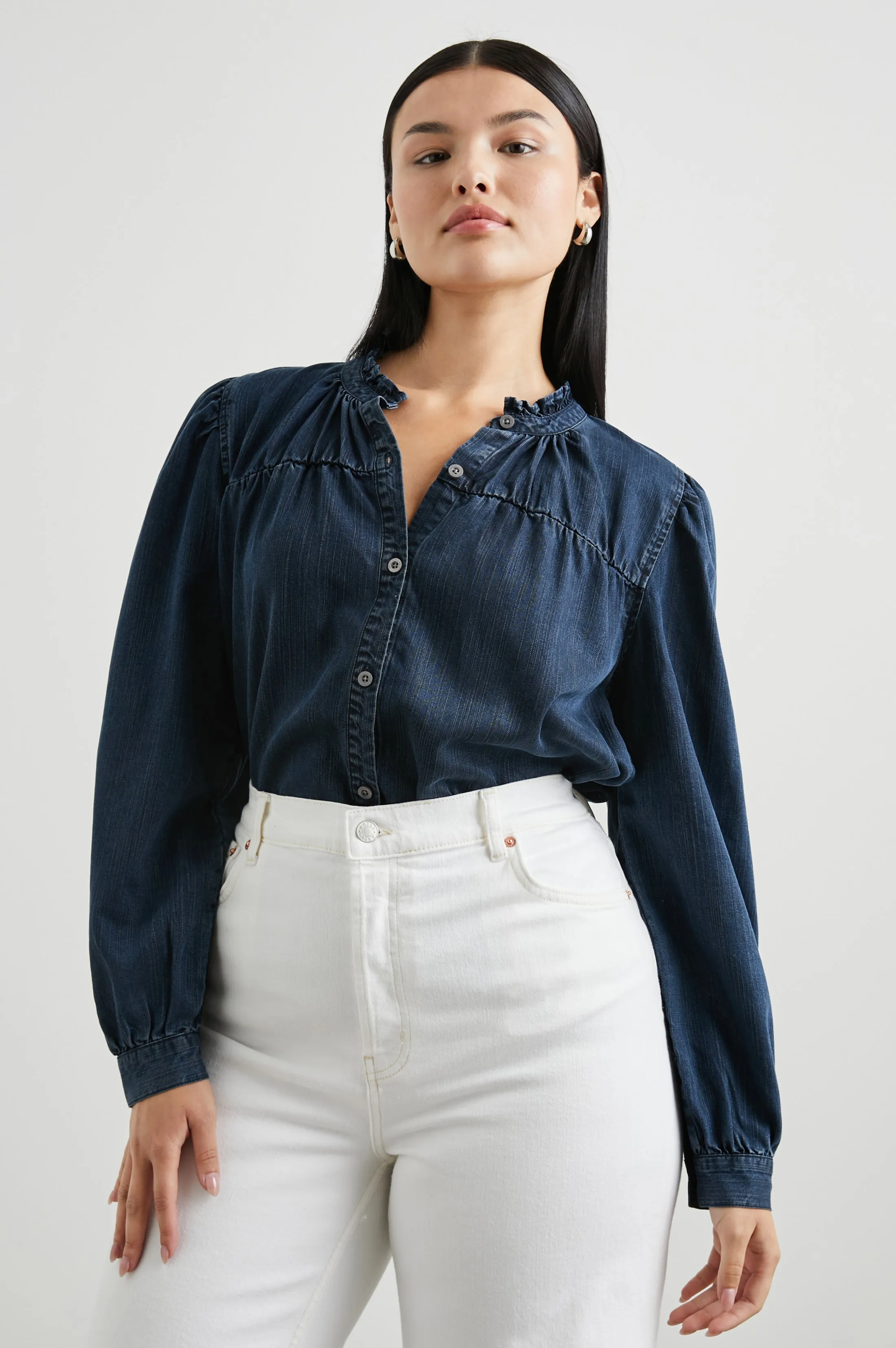 CAMILLE TOP - DARK VINTAGE WASH sold by Rails