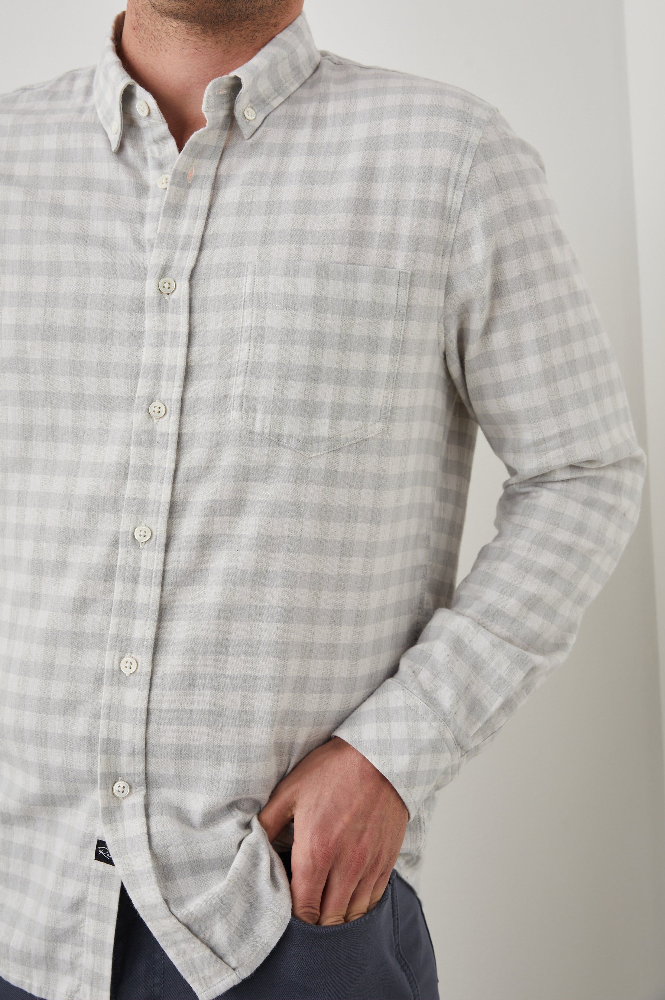 REID SHIRT - ALLOY WHITE MELANGE sold by Rails product image thumbnail 2