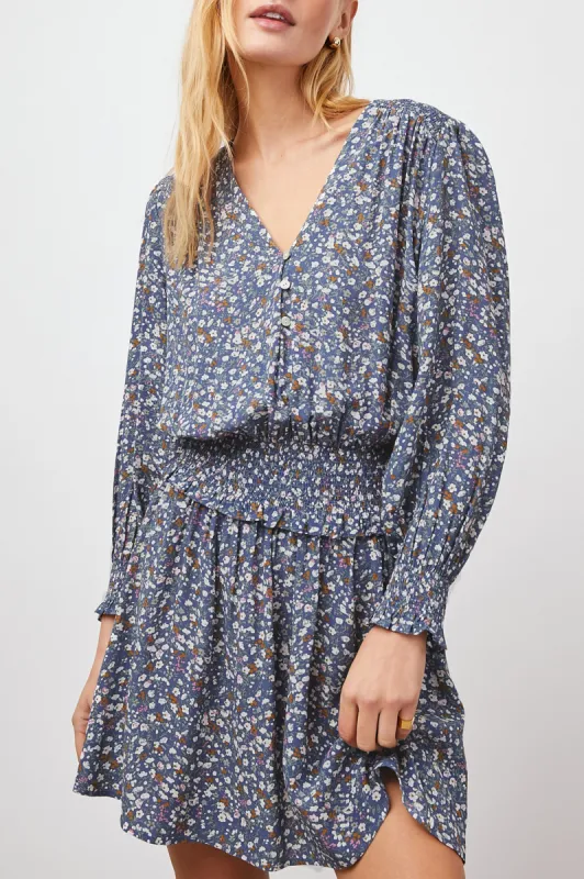 ZANA DRESS - BLUE DITSY FLORAL sold by Rails