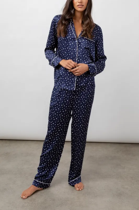 ALBA PAJAMA SET - SATIN MIDNIGHT STARS sold by Rails