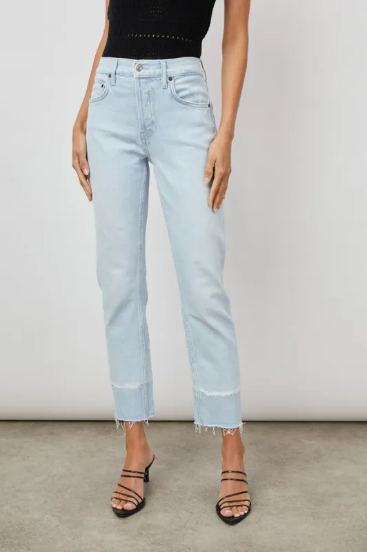 MELROSE SLIM - LIGHT BLUE REPAIR HEM sold by Rails