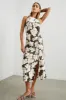 GABRIELLA DRESS - MOCHA FLORAL sold by Rails