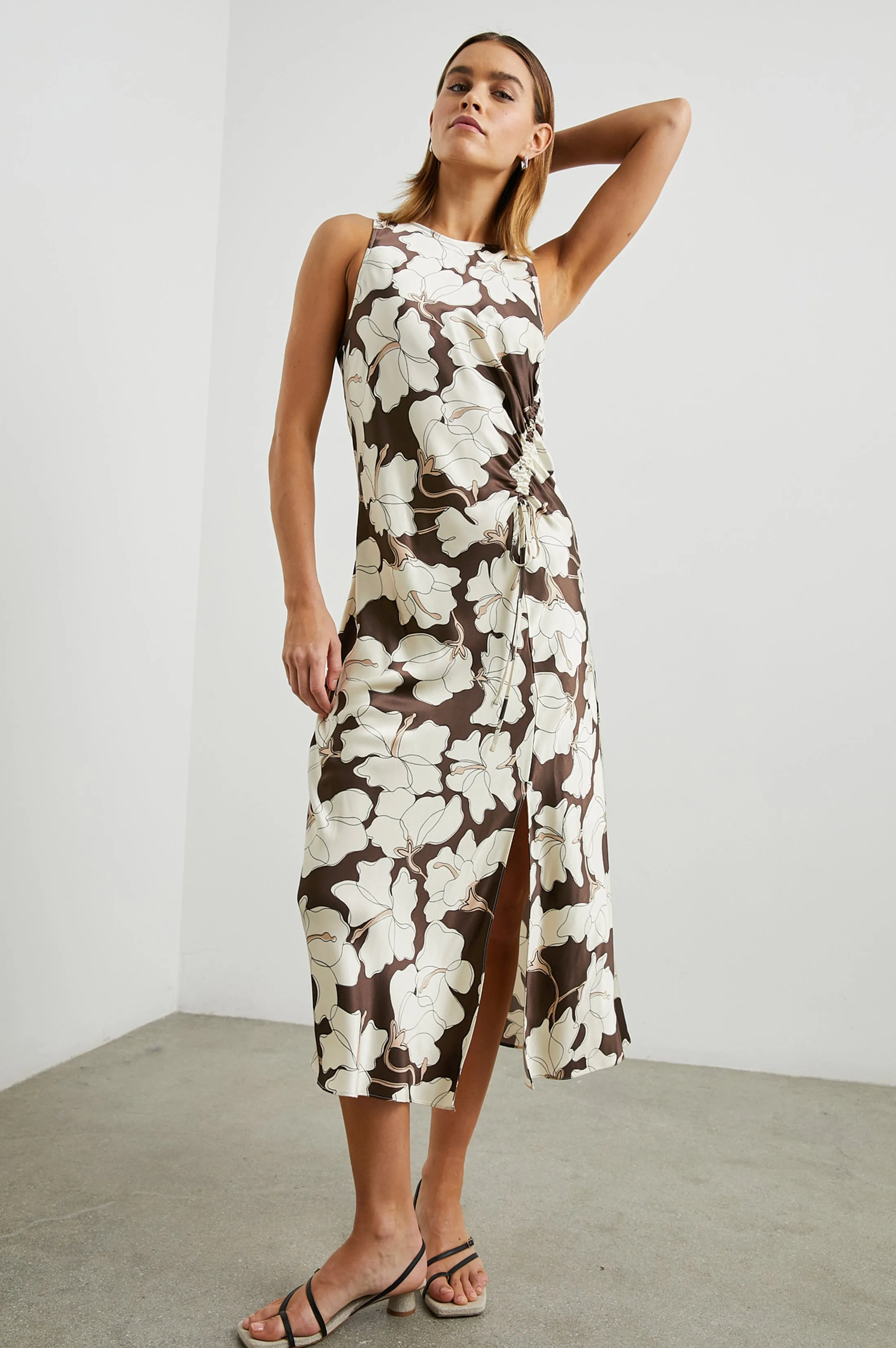 GABRIELLA DRESS - MOCHA FLORAL sold by Rails product image thumbnail 3