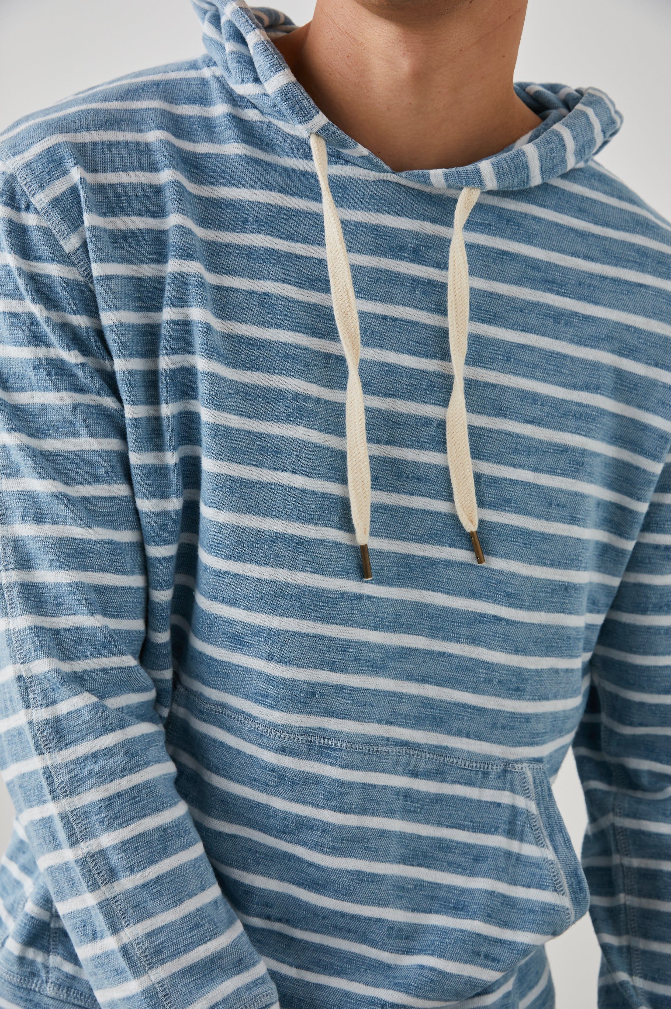 MAMMOTH HOODIE - BRETON STRIPE NAVY sold by Rails product image thumbnail 2