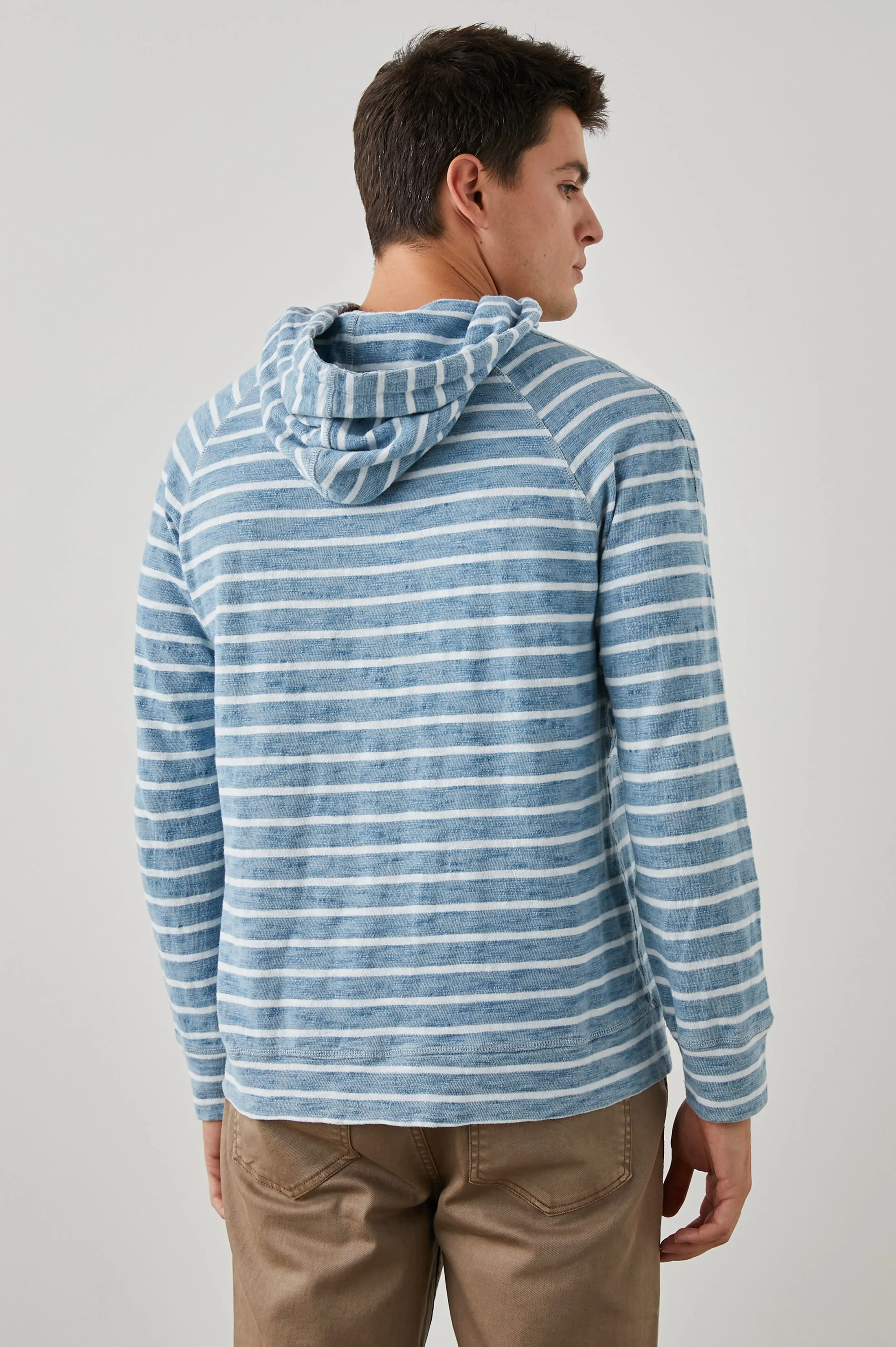 MAMMOTH HOODIE - BRETON STRIPE NAVY sold by Rails product image thumbnail 5