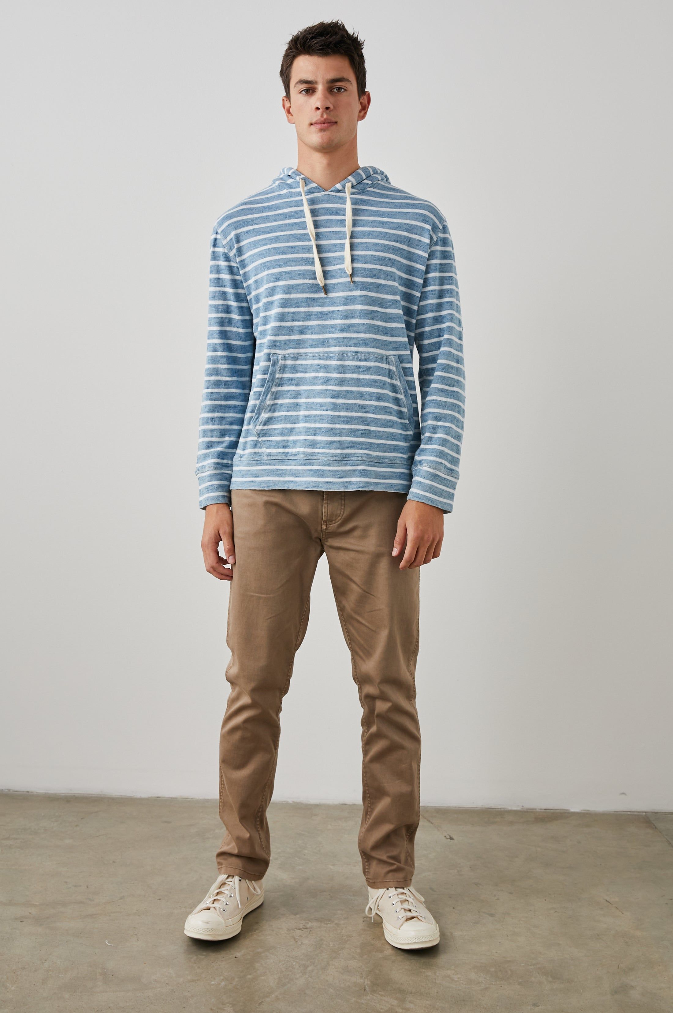 MAMMOTH HOODIE - BRETON STRIPE NAVY sold by Rails product image thumbnail 3