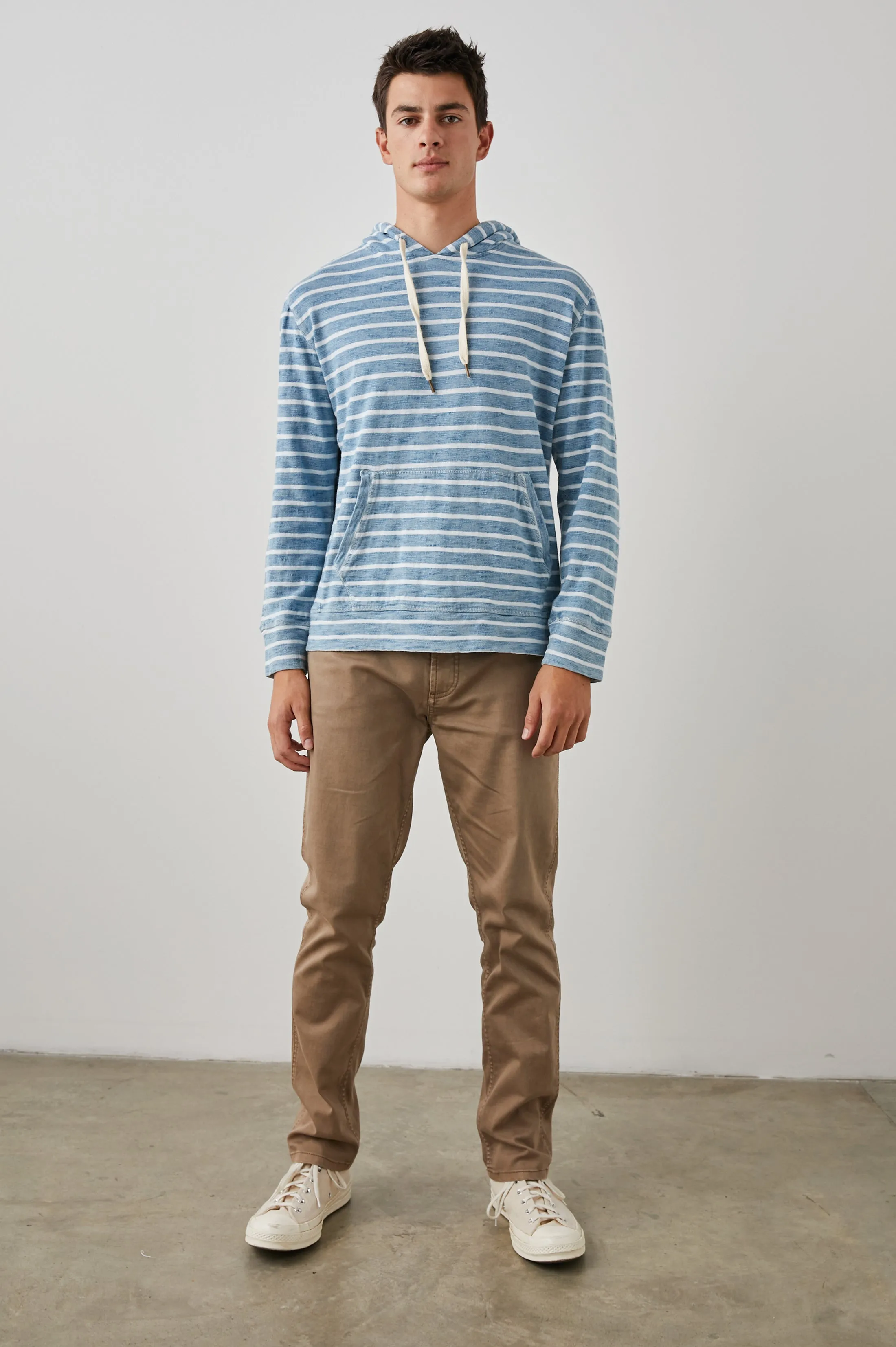 MAMMOTH HOODIE - BRETON STRIPE NAVY sold by Rails product image thumbnail 3