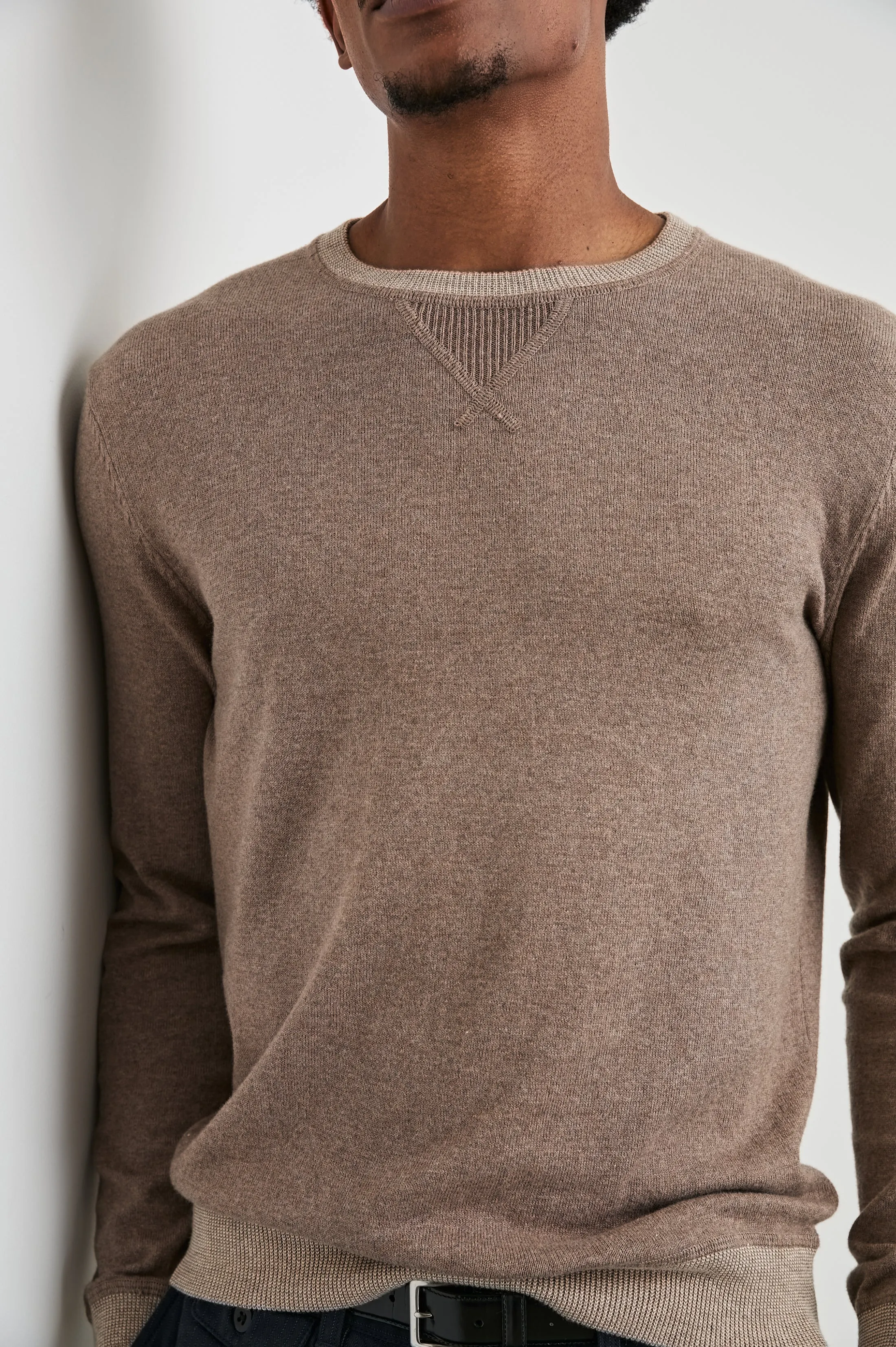 BURNS SWEATER - MOCHA HEATHER sold by Rails product image thumbnail 2