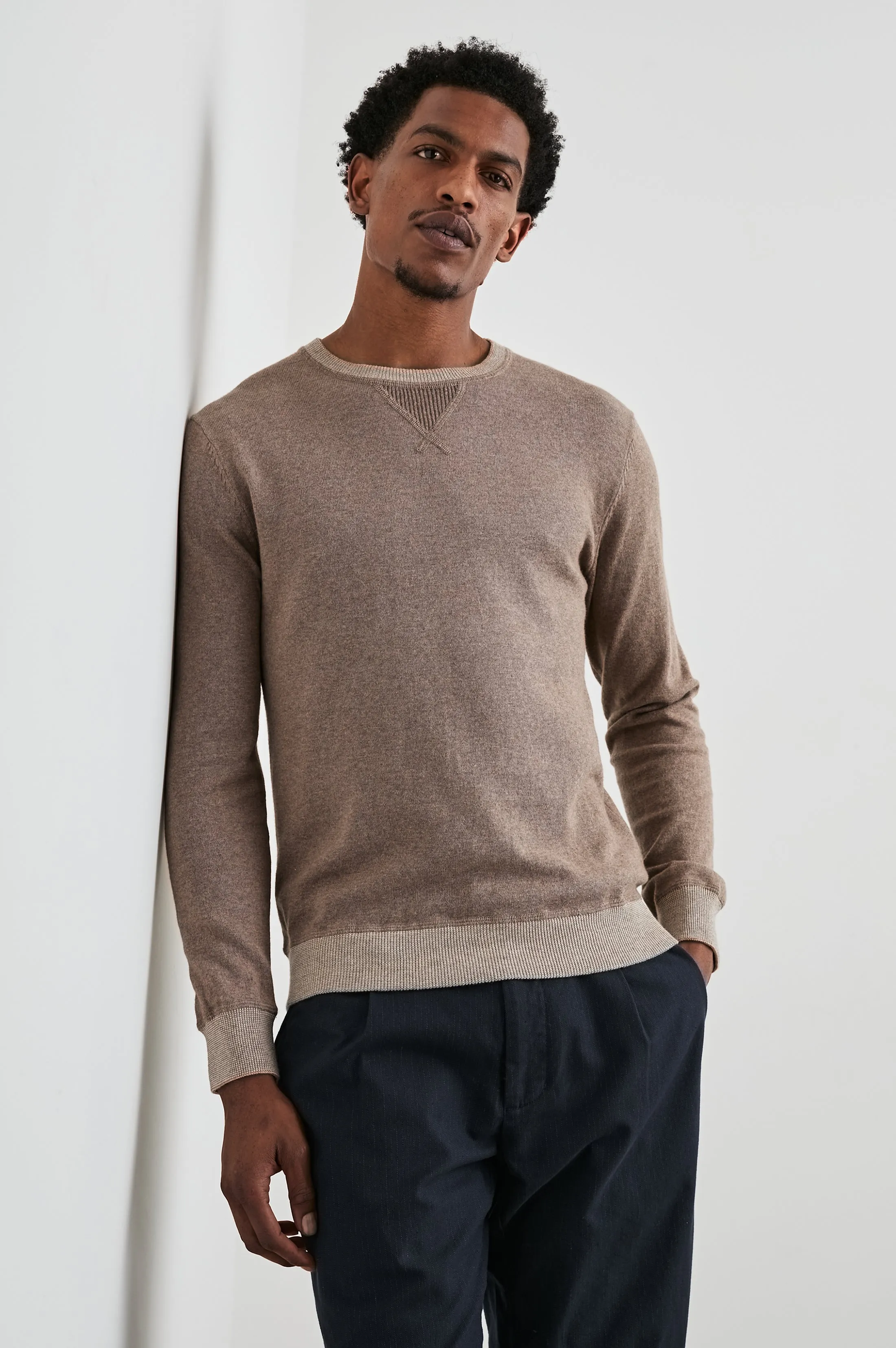 BURNS SWEATER - MOCHA HEATHER sold by Rails product image thumbnail 3