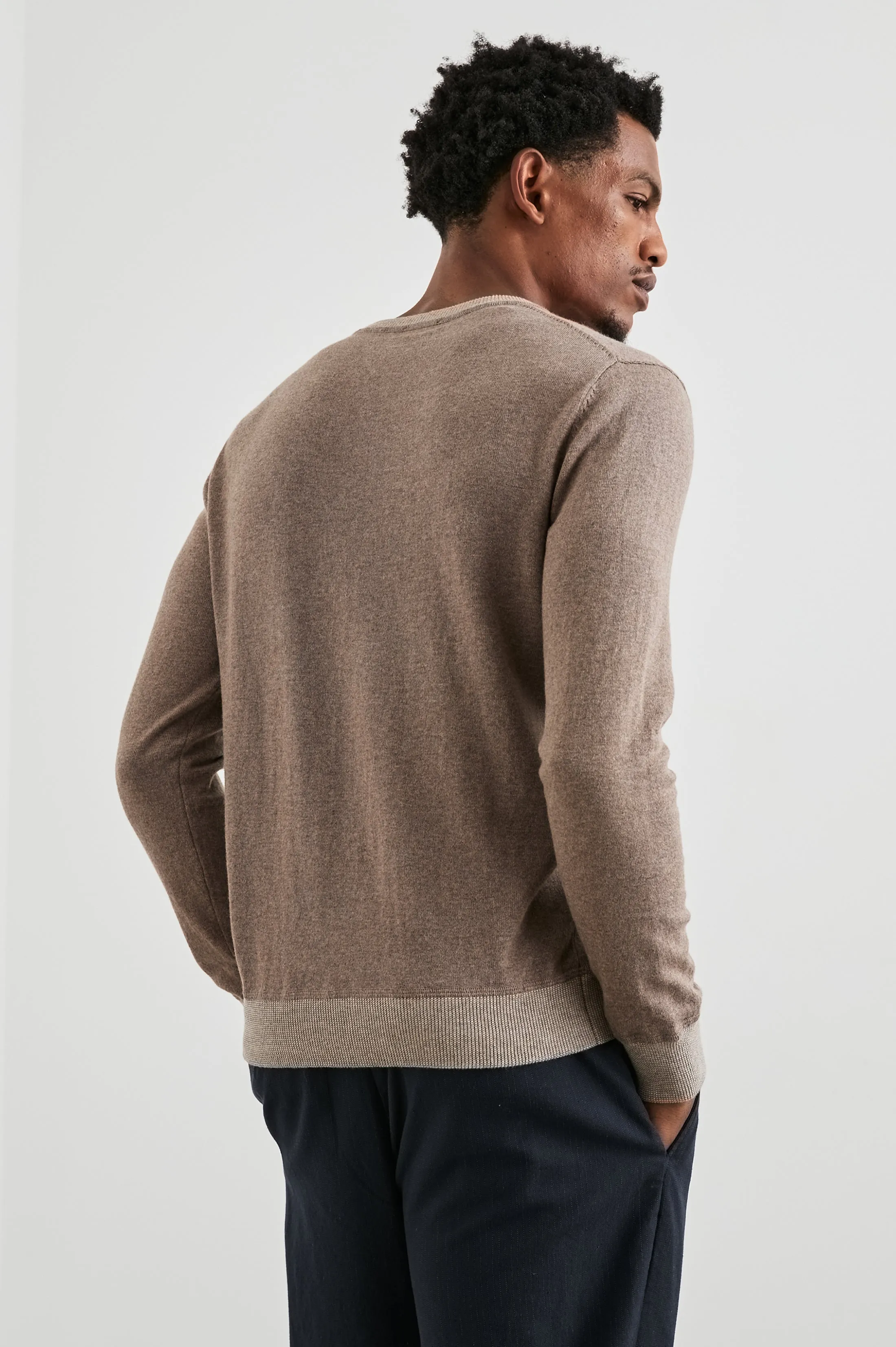 BURNS SWEATER - MOCHA HEATHER sold by Rails product image thumbnail 5